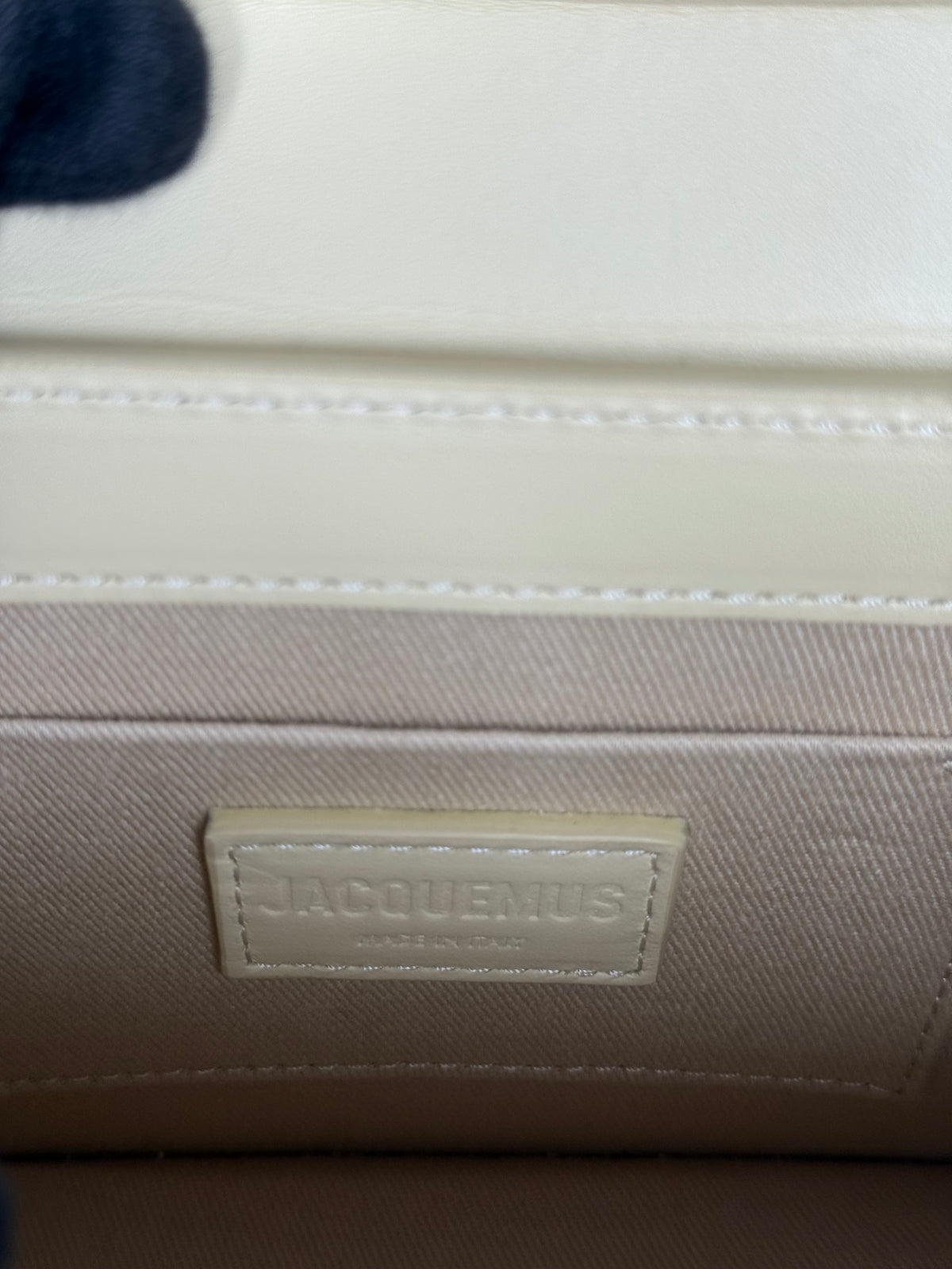 Jacquemus Le Chiquito Ivory Leather Top Handle Bag