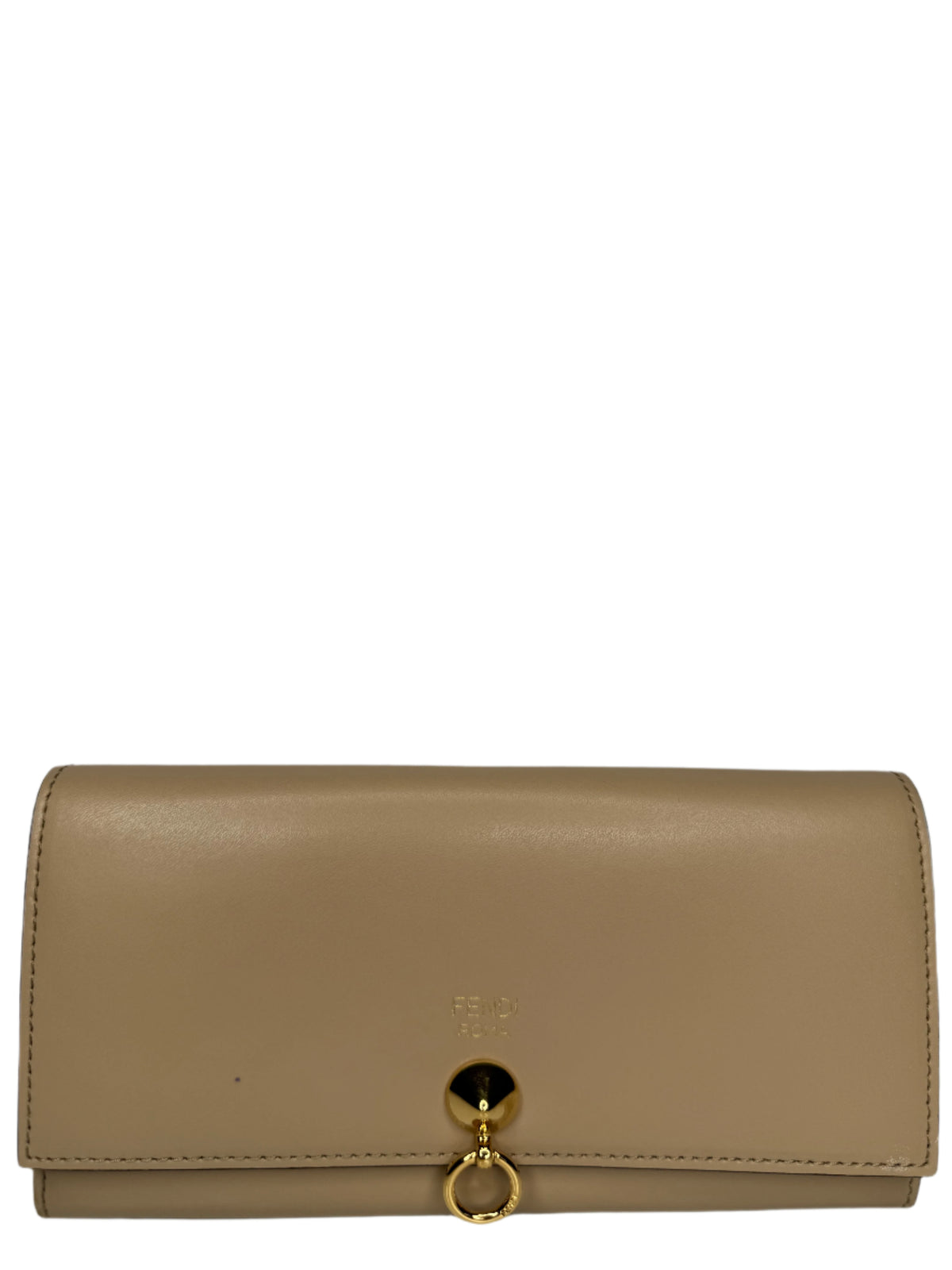 Fendi Beige Leather By The Way Flap Wallet