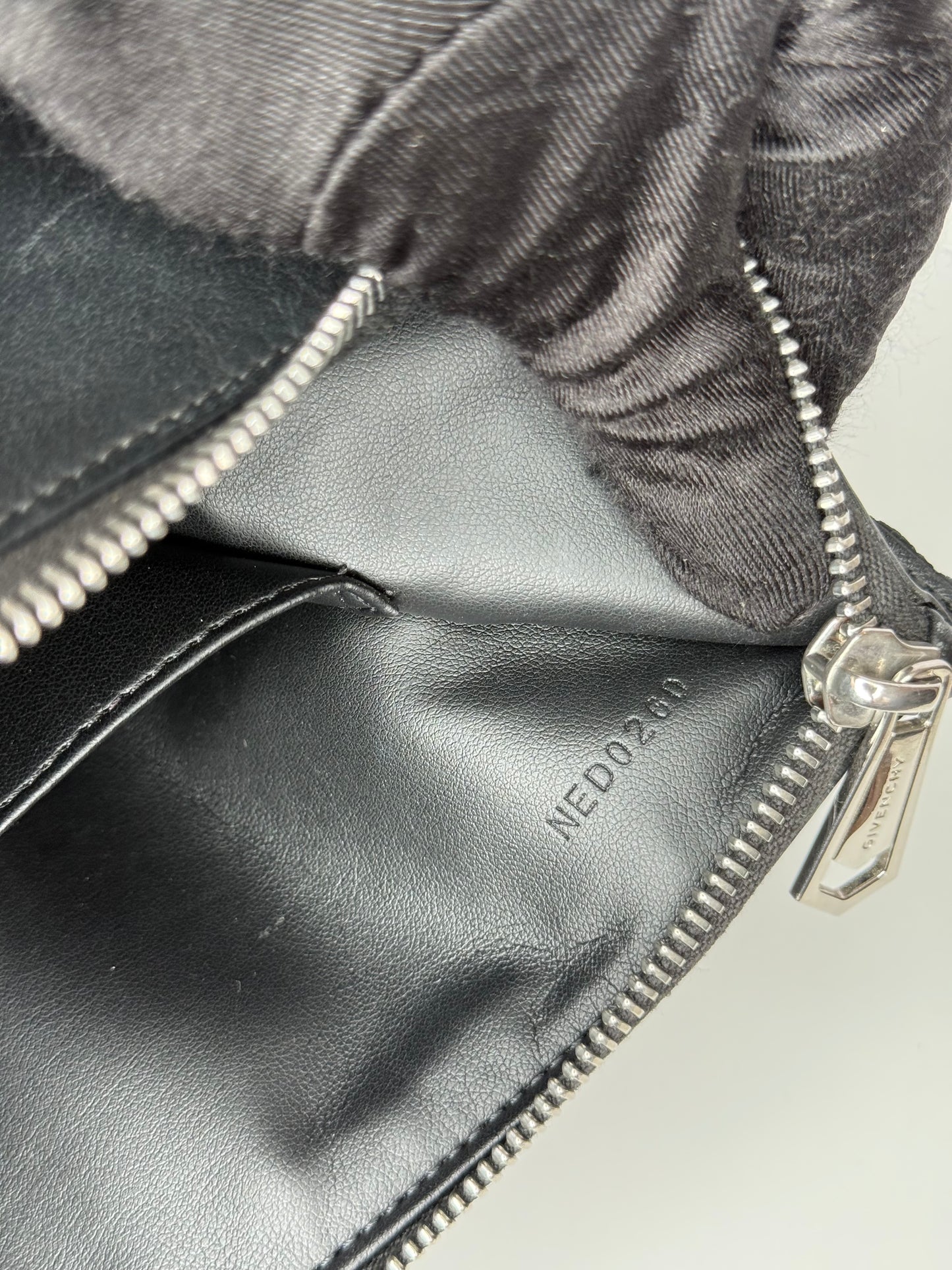 Givenchy Black Leather Studded Zip Pouch