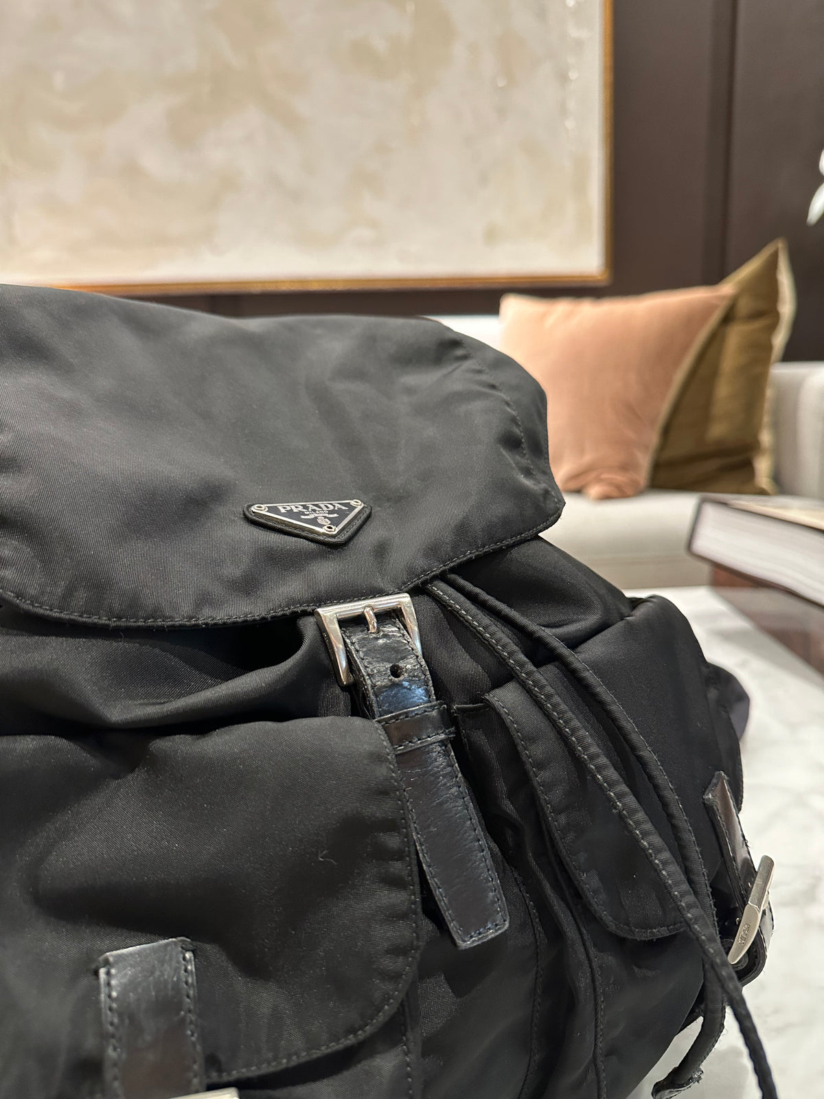 Prada Black Nylon Backpack