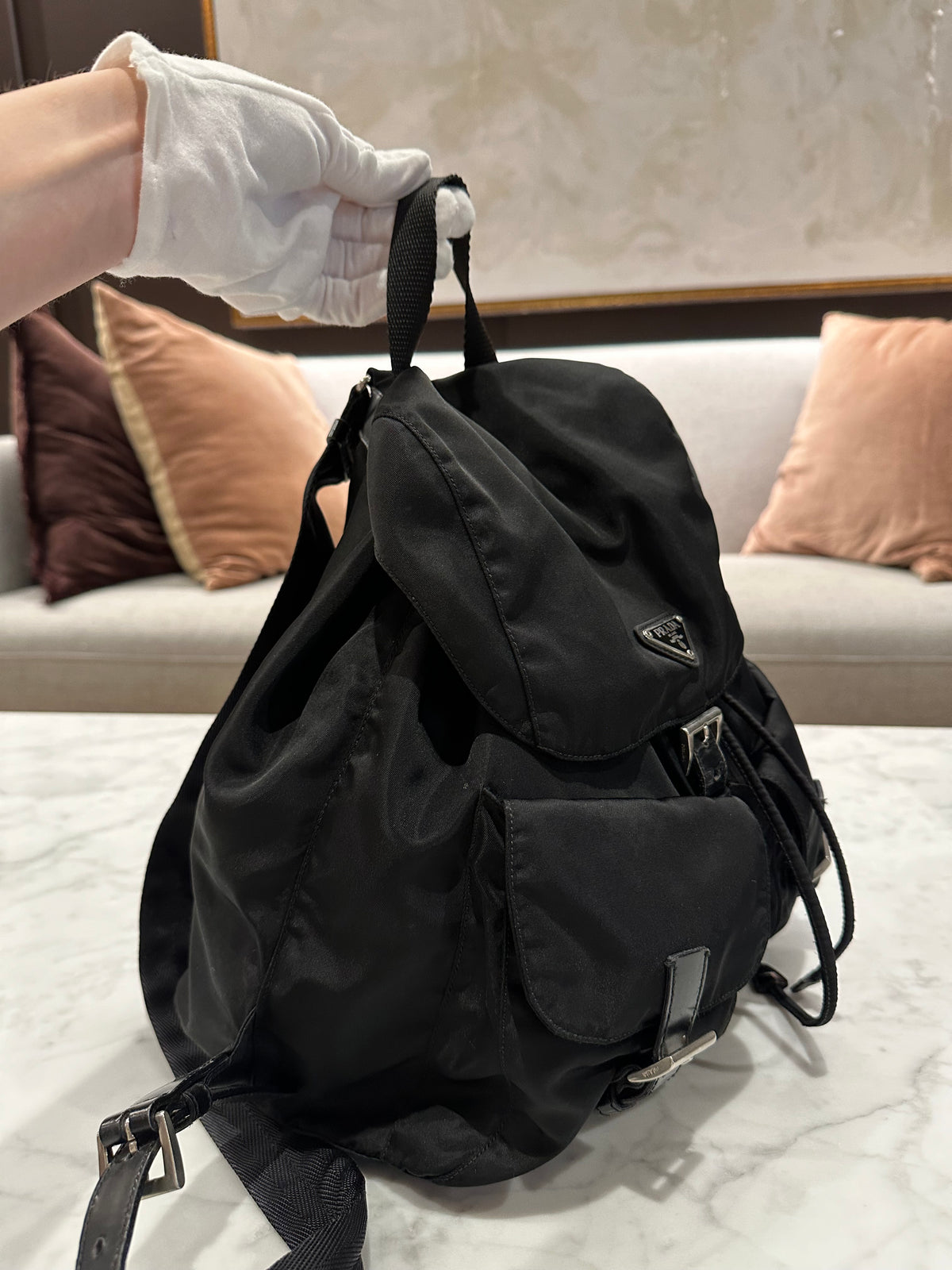 Prada Black Nylon Backpack
