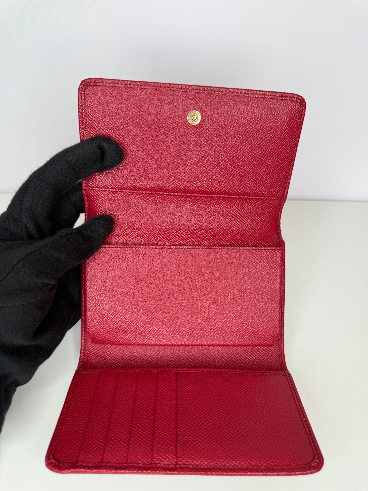 Dolce Gabbana Red Leather Mini Sicily Wallet on Chain