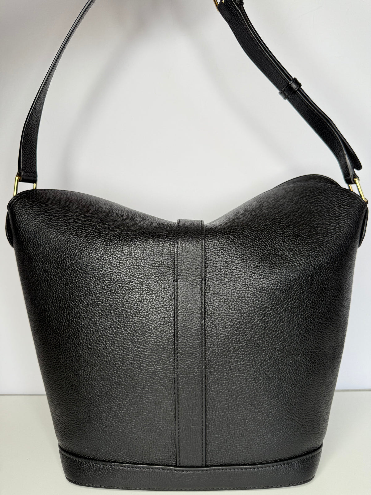Celine Soft Grained Calfskin Medium Bucket Bag Black