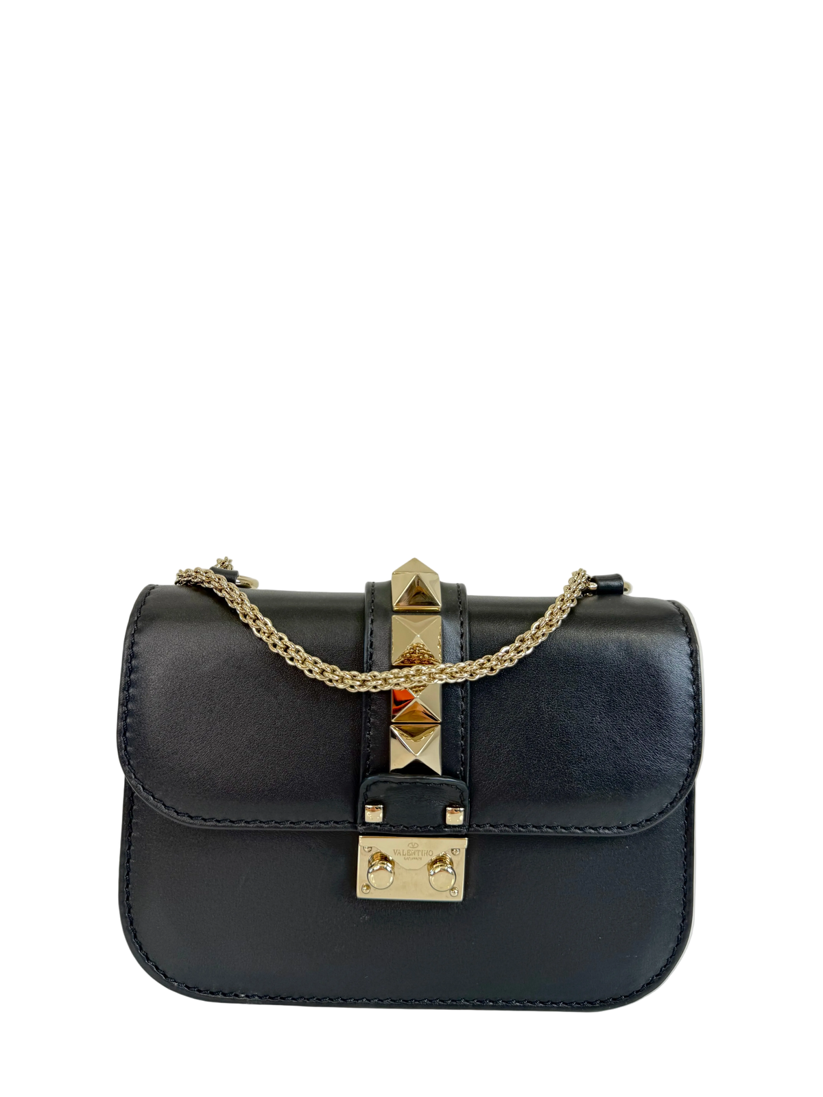 Valentino Garavani Glam Lock Rockstud Small Shoulder Bag