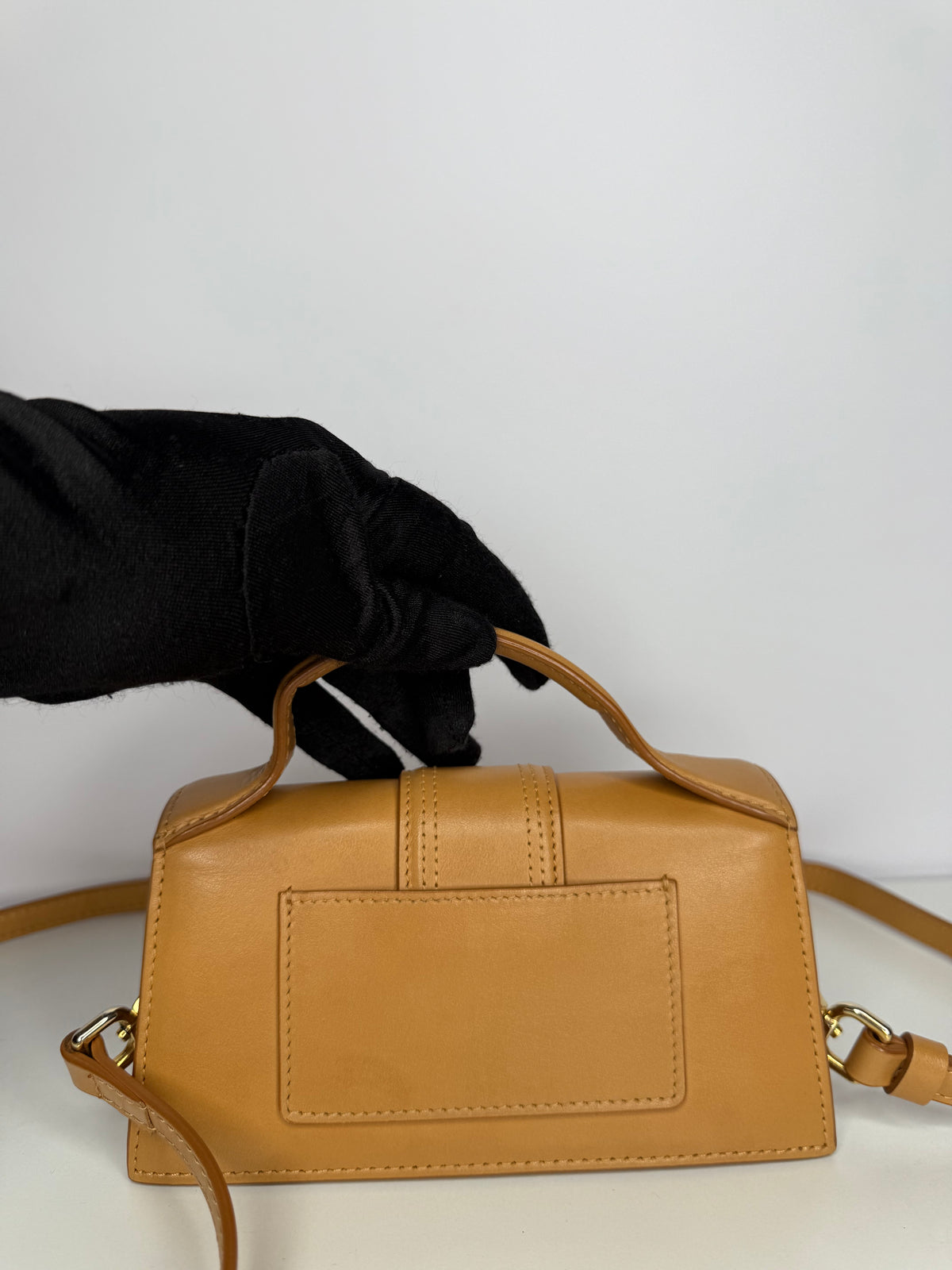 Jacquemus Le Bambino Camel Leather Crossbody Bag