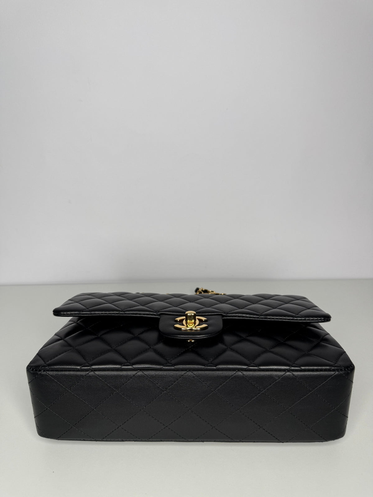 Chanel Medium Classic Flap Bag in Black Lambskin with Gold Hardware