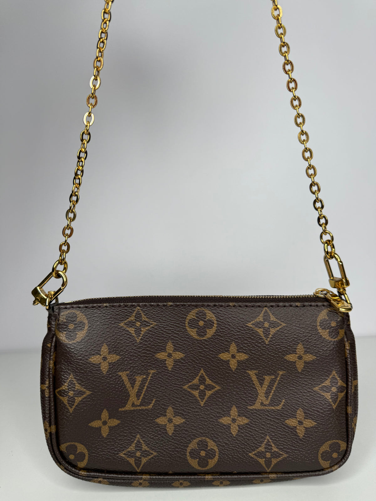Louis Vuitton Multi Pochette Accessoires Rose Clair Strap Monogram Canvas