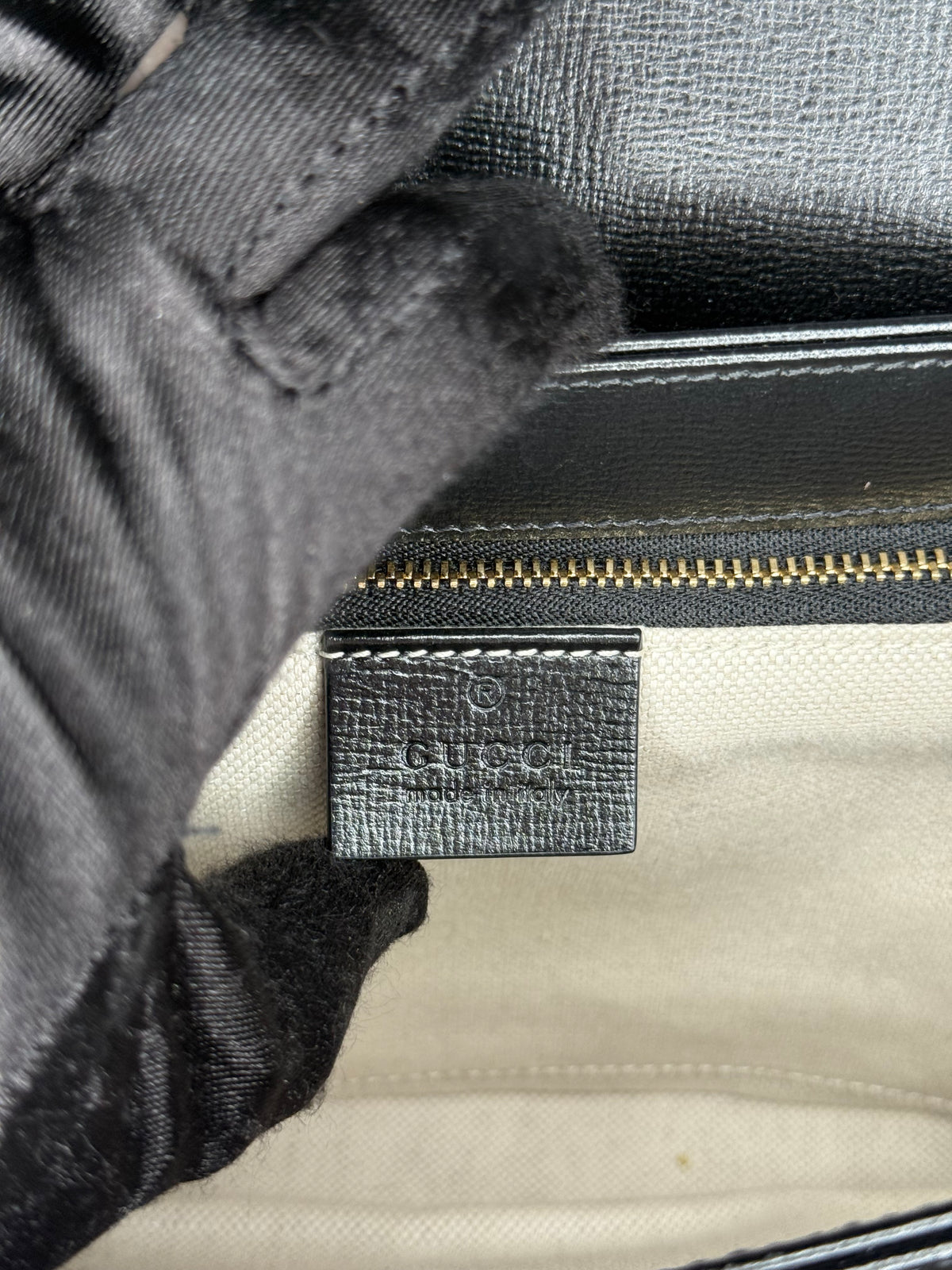 Gucci Horsebit 1955 Multicolor Geometric Pattern on Black Leather Shoulder Bag