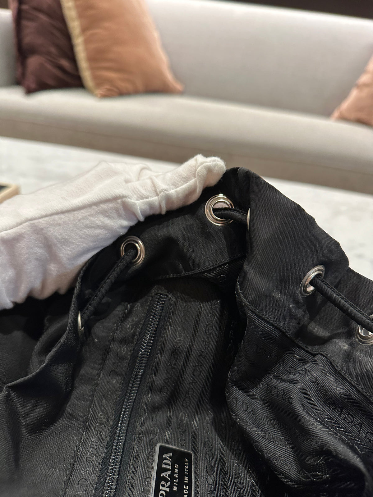 Prada Black Nylon Backpack