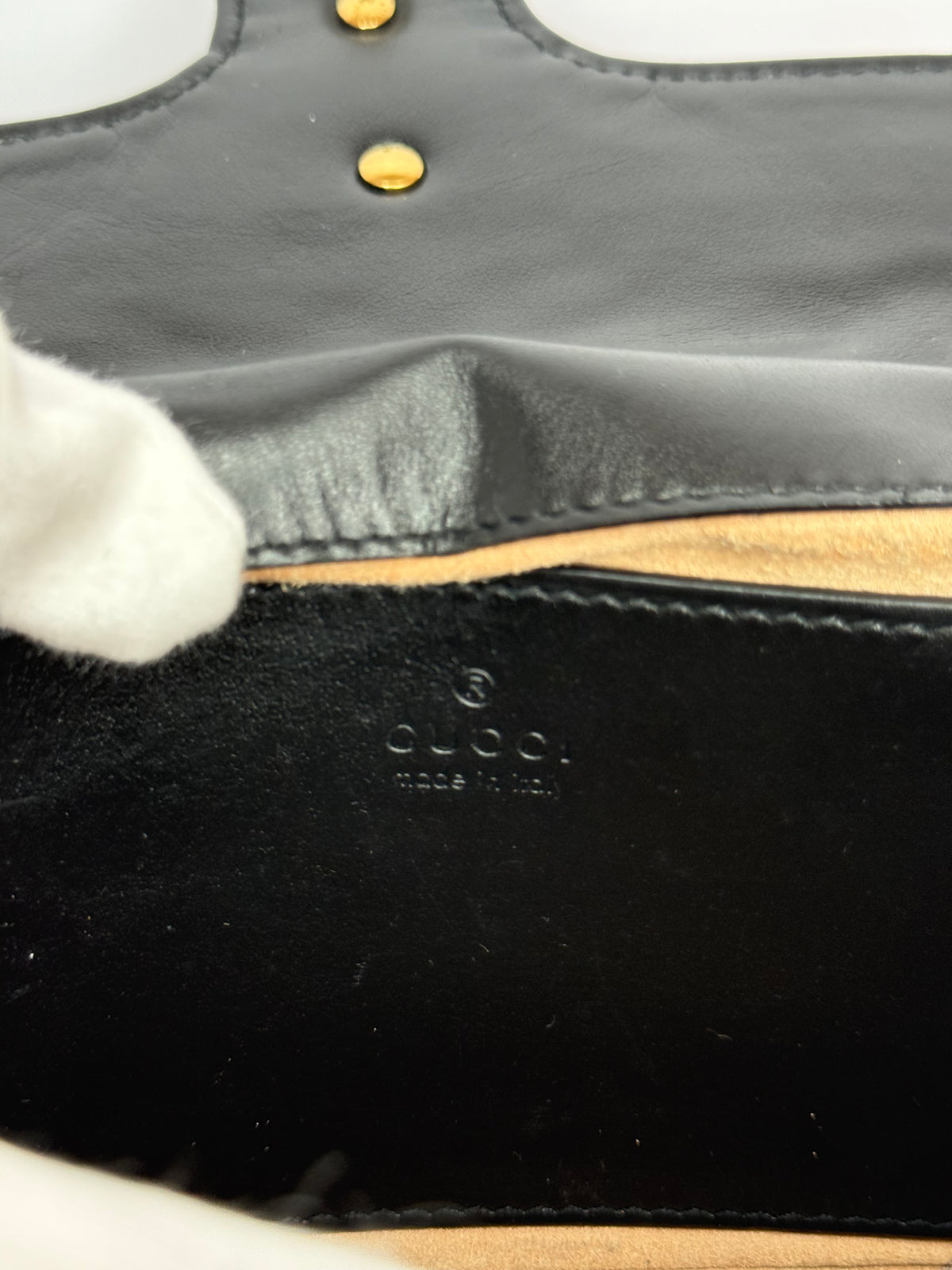 Gucci GG Marmont Small Matelassé Black Leather Shoulder Bag