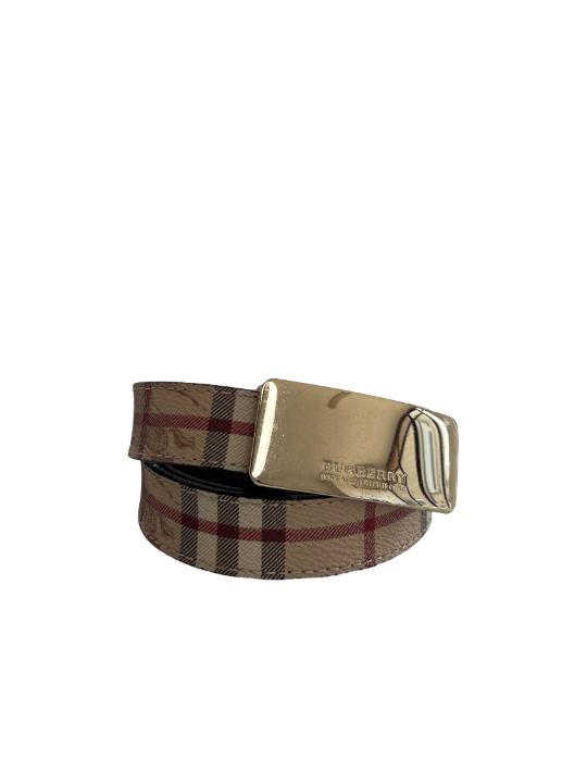 Burberry Nova Check Leather Belt
