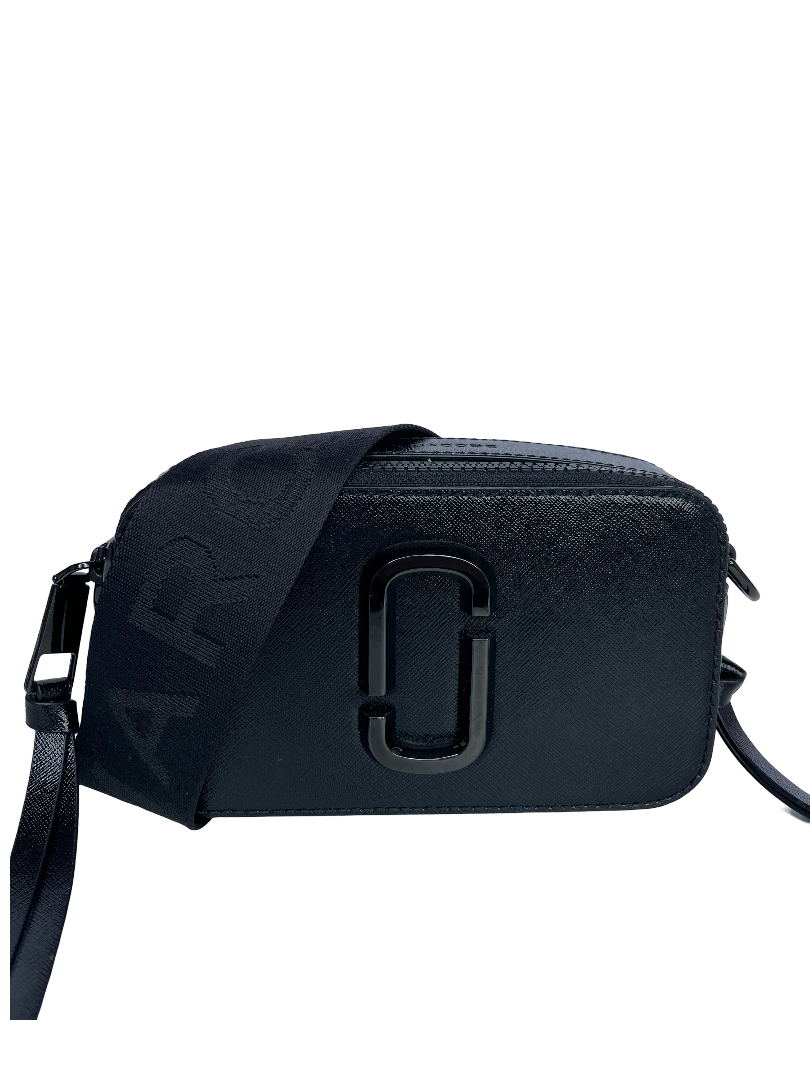 Marc Jacobs Snapshot Black Leather Crossbody Bag