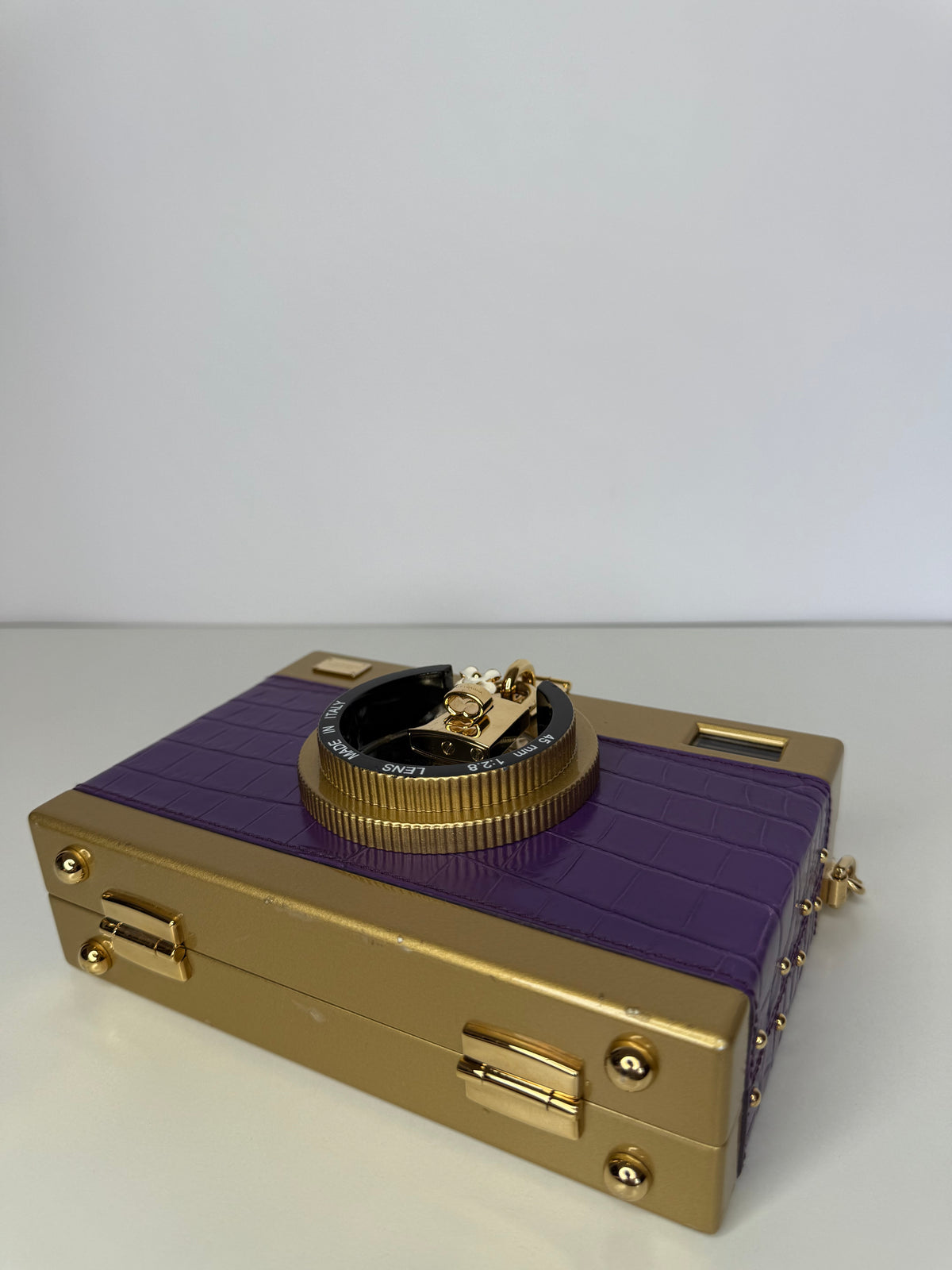 Dolce Gabbana Rare Alta Moda Purple Camera Bag