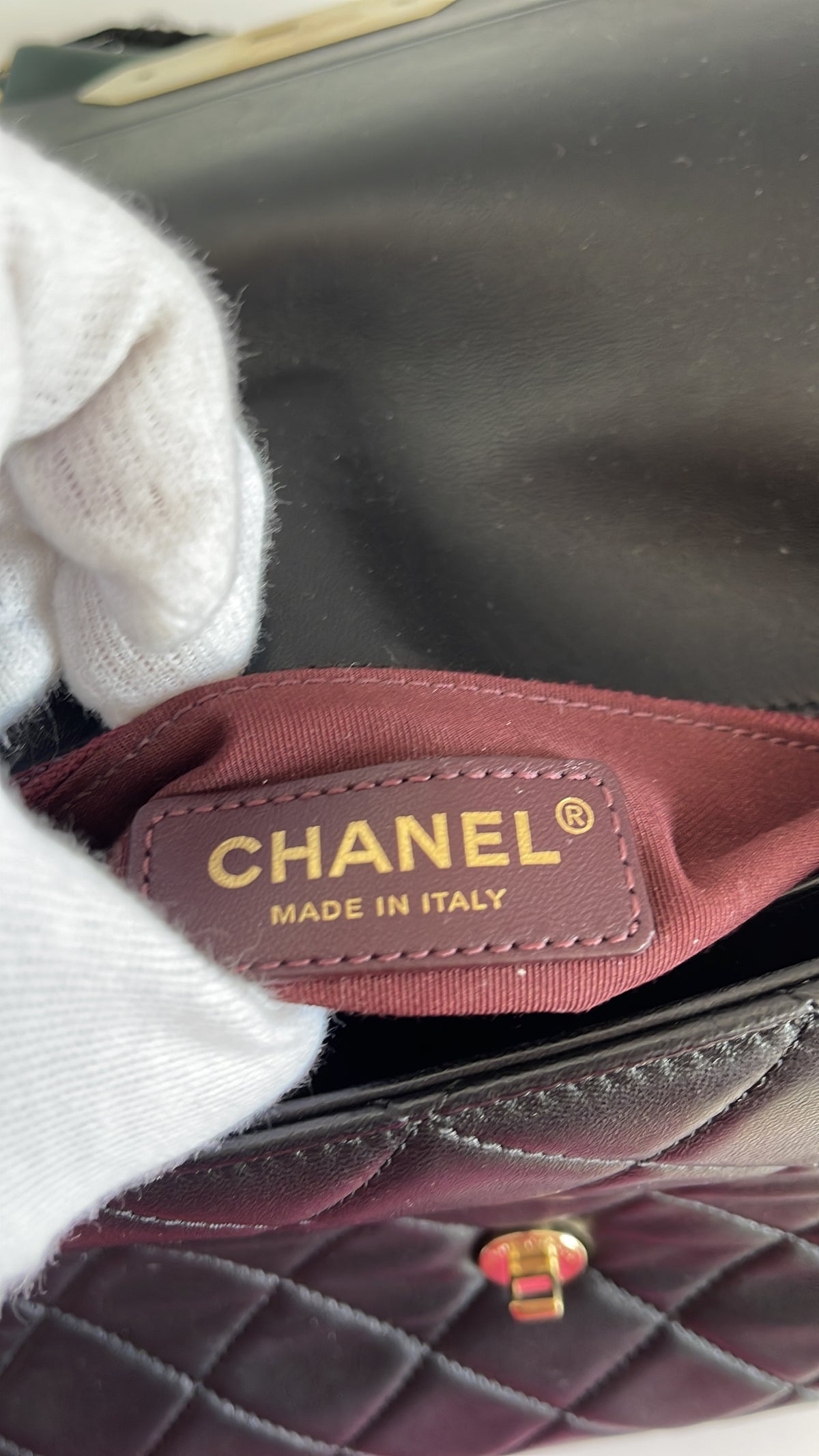 Chanel Retro Label Quilted Shoulder Bag