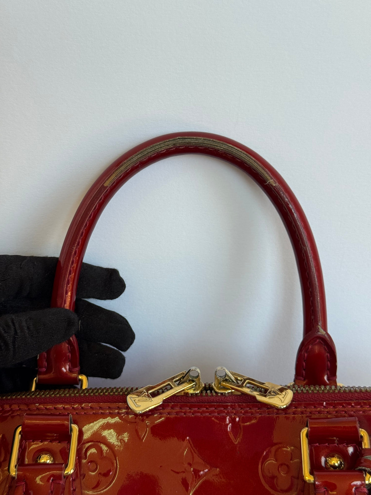 Louis Vuitton Alma GM Red Monogram Vernis