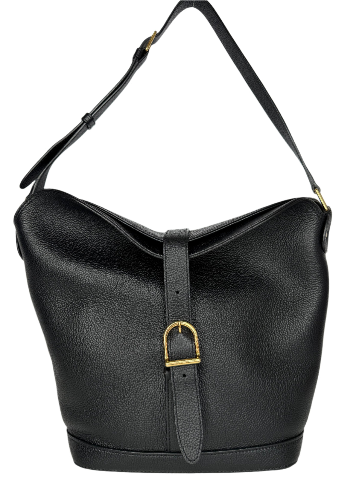 Celine Soft Grained Calfskin Medium Bucket Bag Black