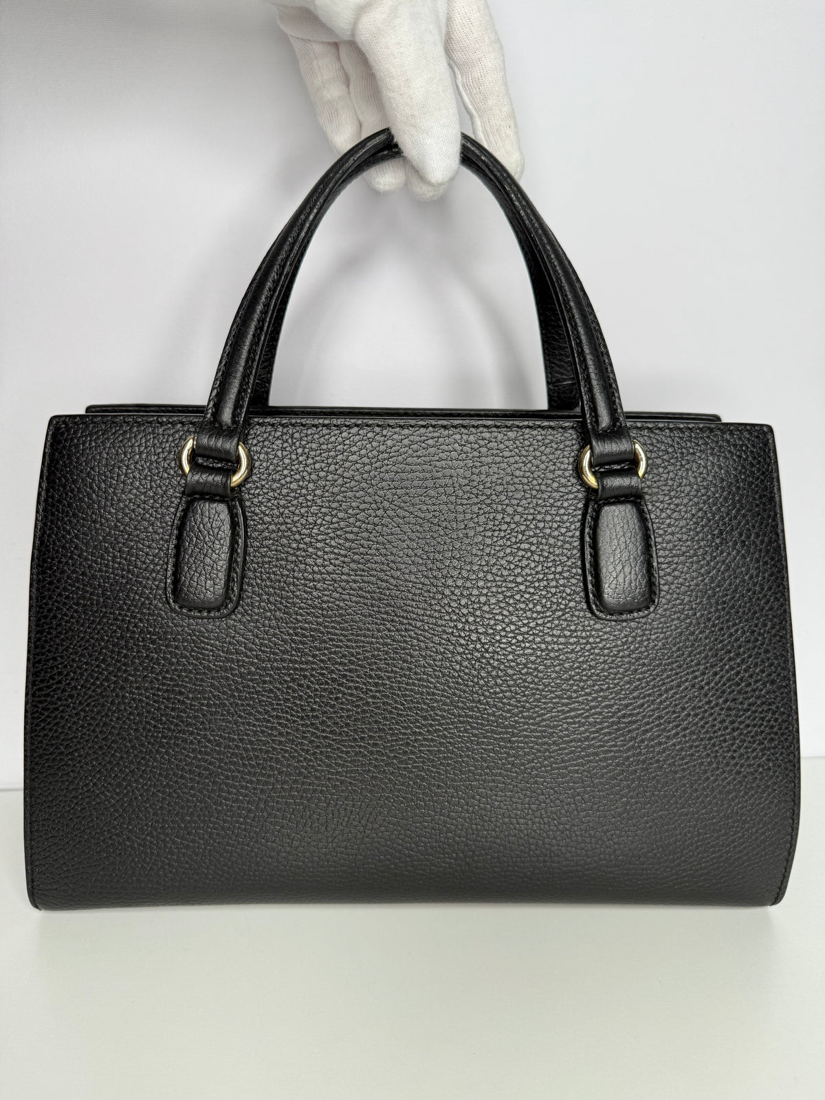 Gucci Black Leather Soho Top Handle Bag