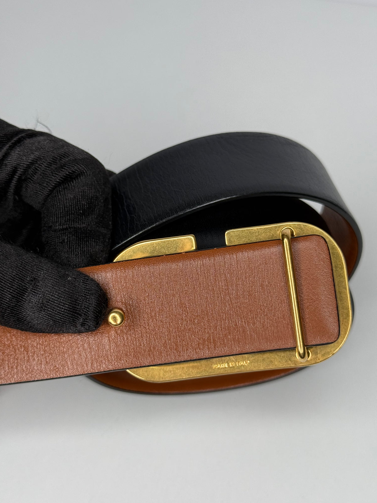 Valentino VLogo Black Calfskin Belt