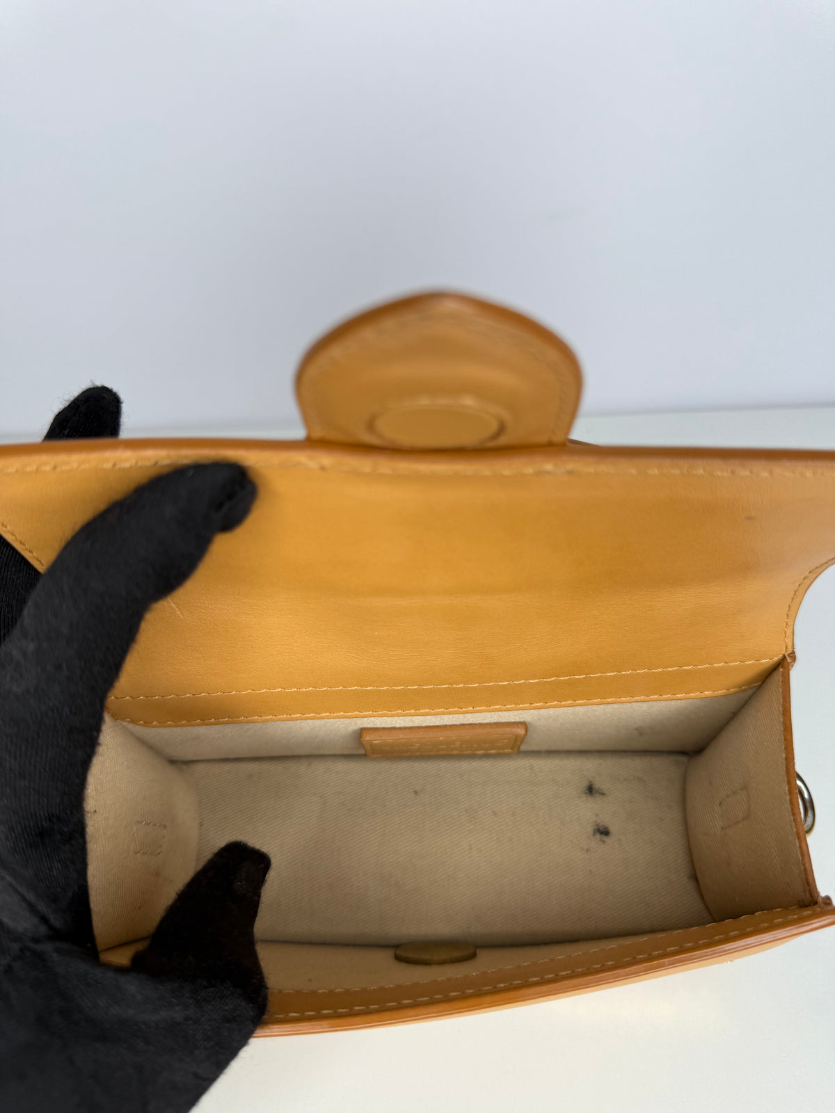 Jacquemus Le Bambino Camel Leather Crossbody Bag