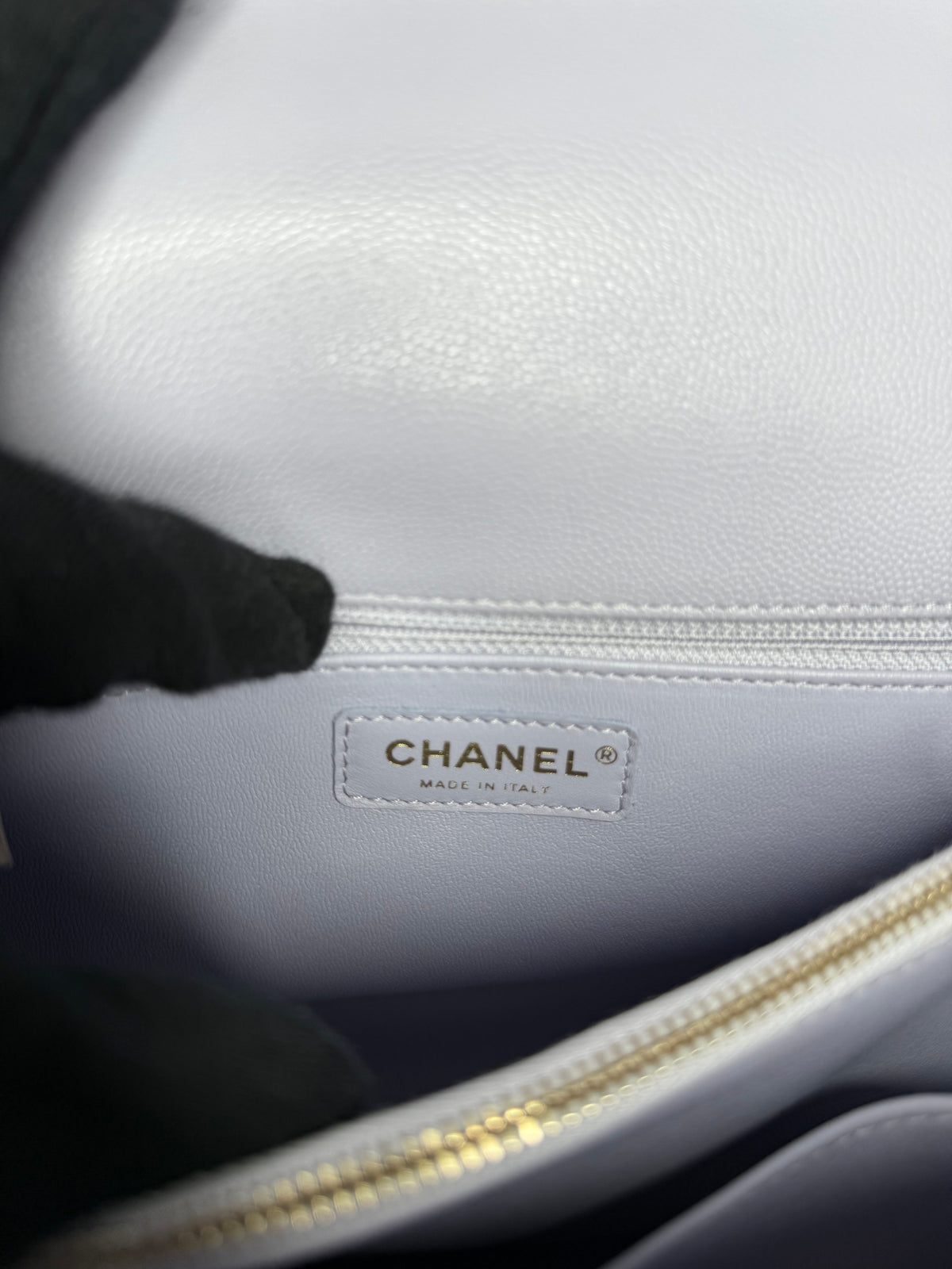 Chanel Caviar Quilted Small Coco Handle Flap Light Purple
