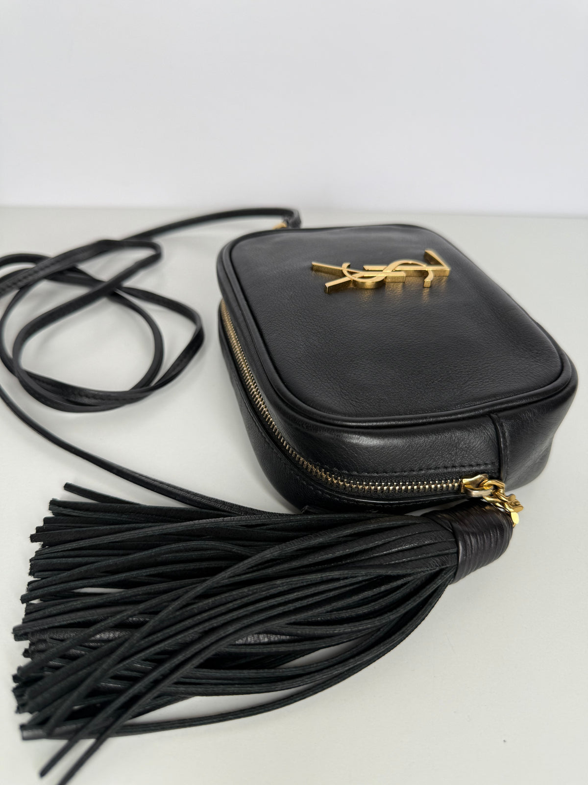 Saint Laurent Blogger Black Leather Crossbody Bag