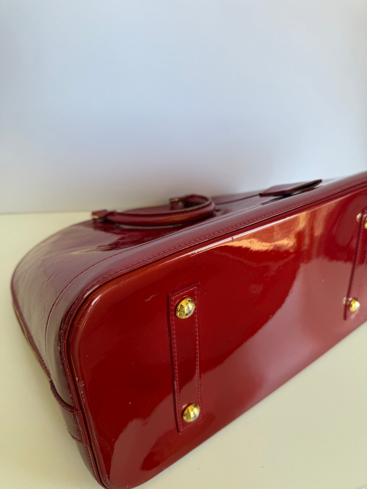 Louis Vuitton Alma GM Red Monogram Vernis