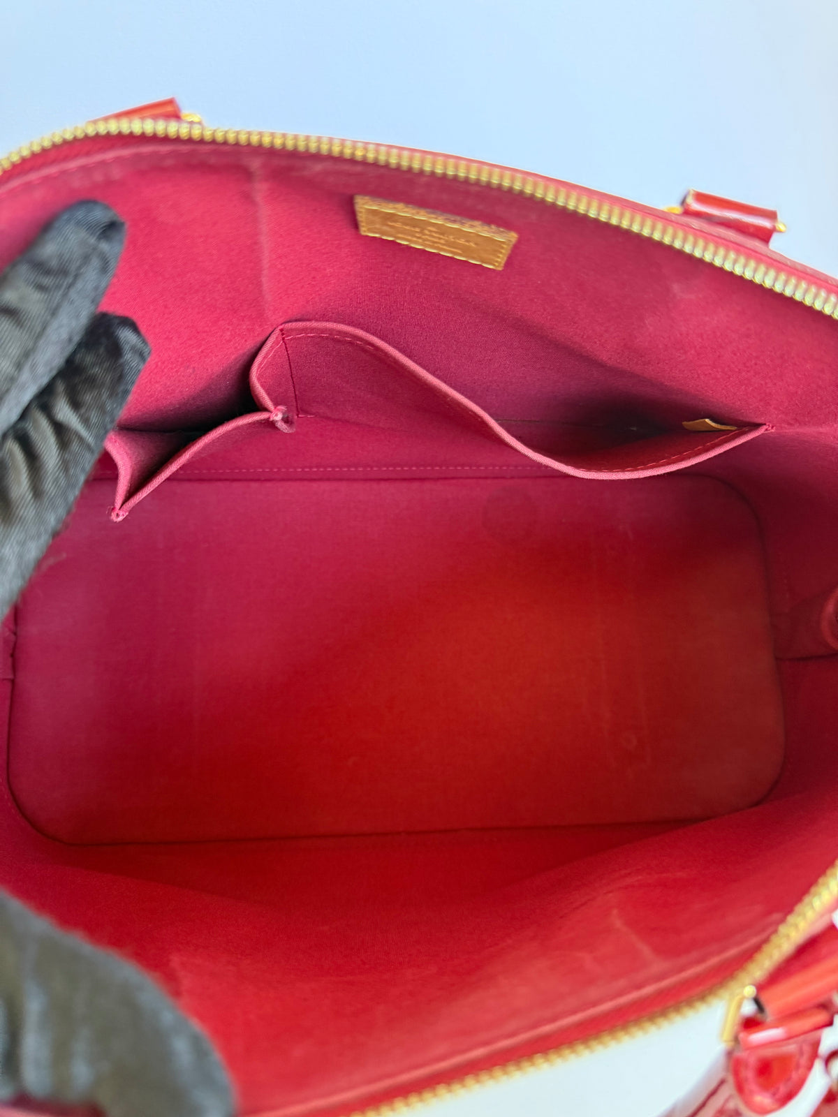 Louis Vuitton Alma GM Red Monogram Vernis