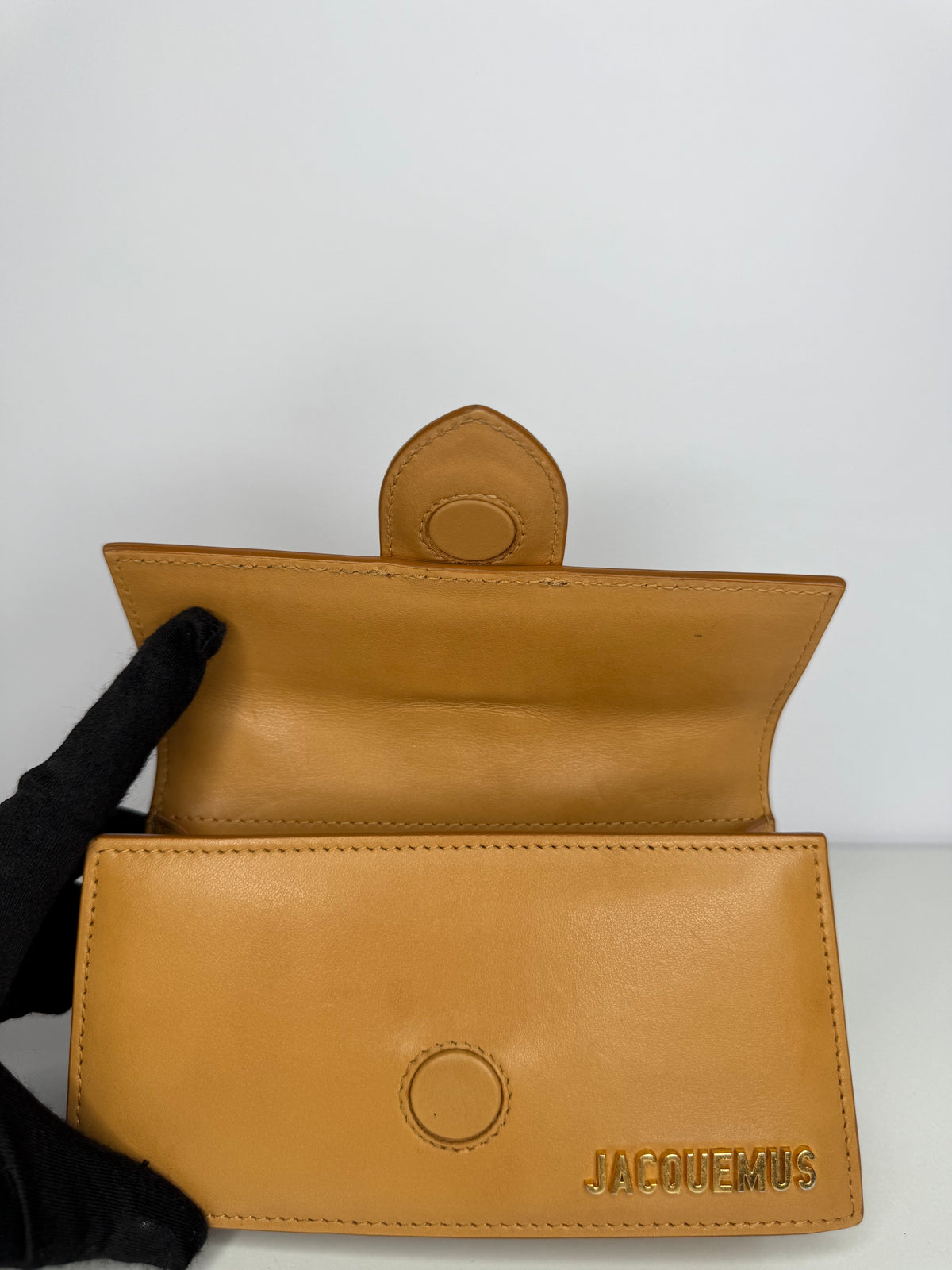 Jacquemus Le Bambino Camel Leather Crossbody Bag