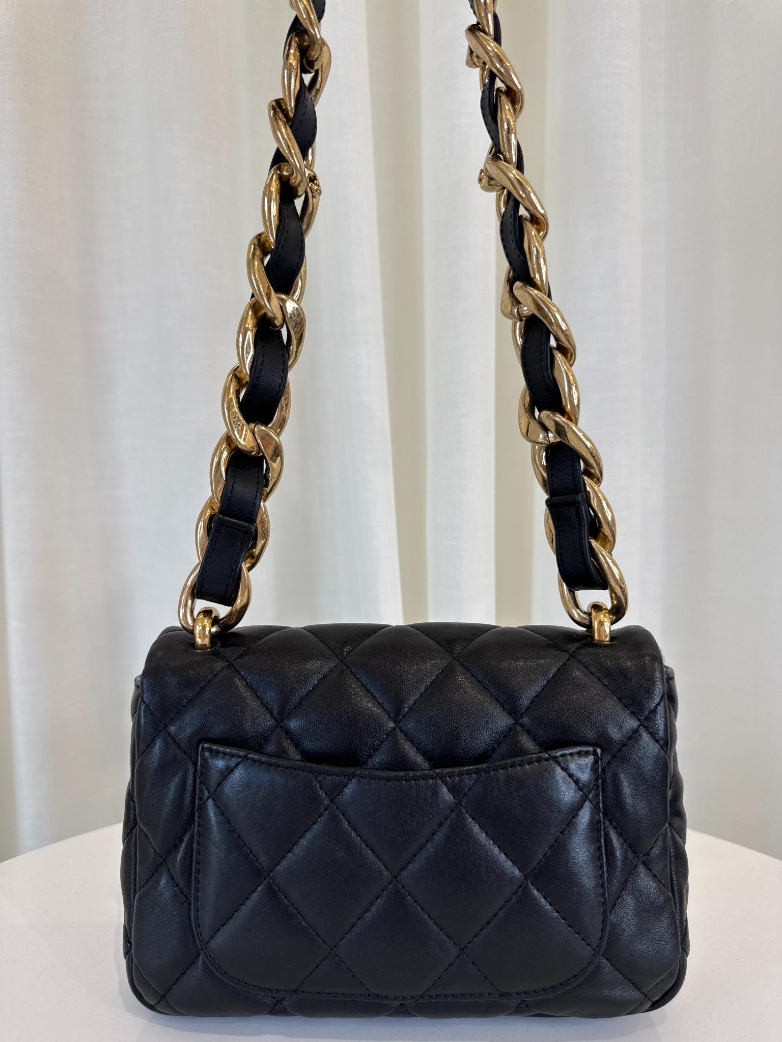 Chanel Small Funky Town Black Lambskin Shoulder Bag