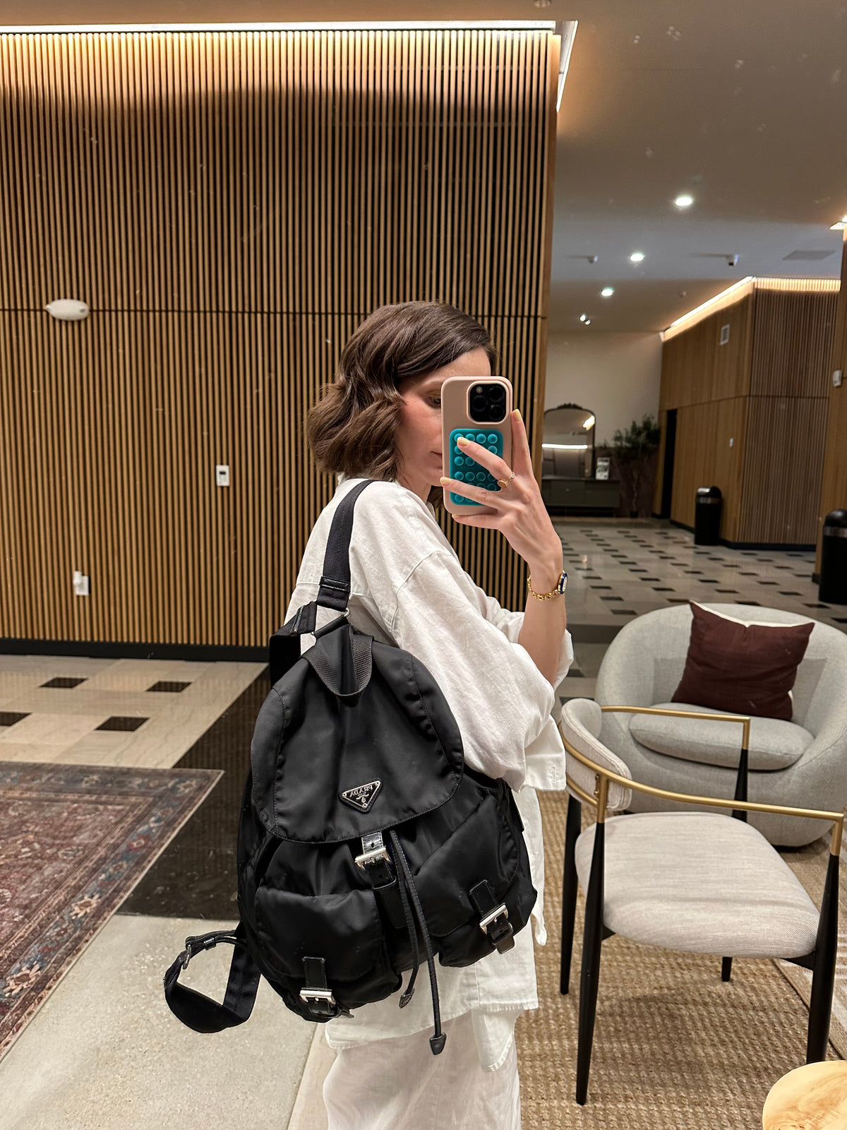 Prada Black Nylon Backpack