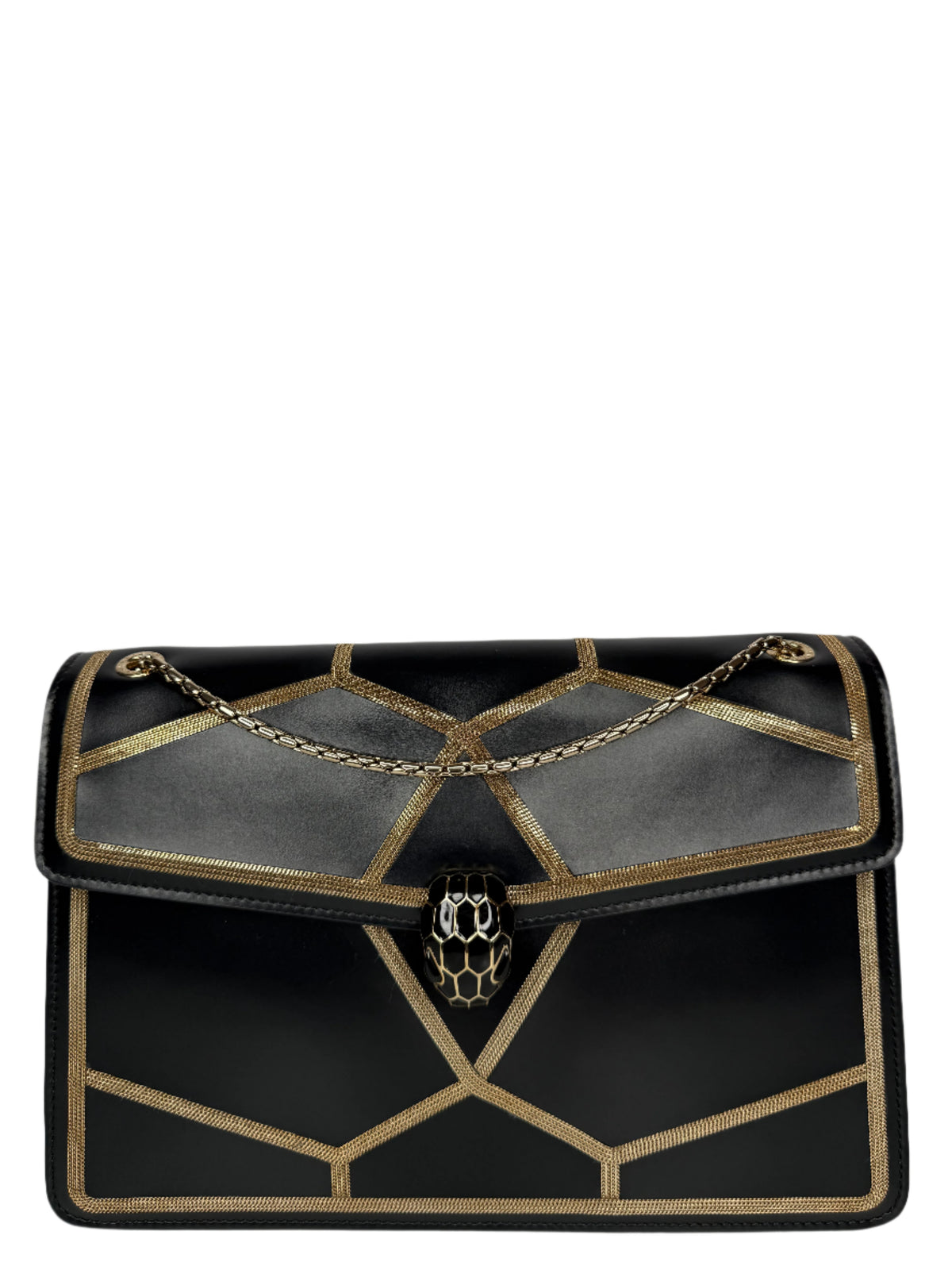 Bvlgari Glam Rebel Serpenti Forever Black Shoulder Bag