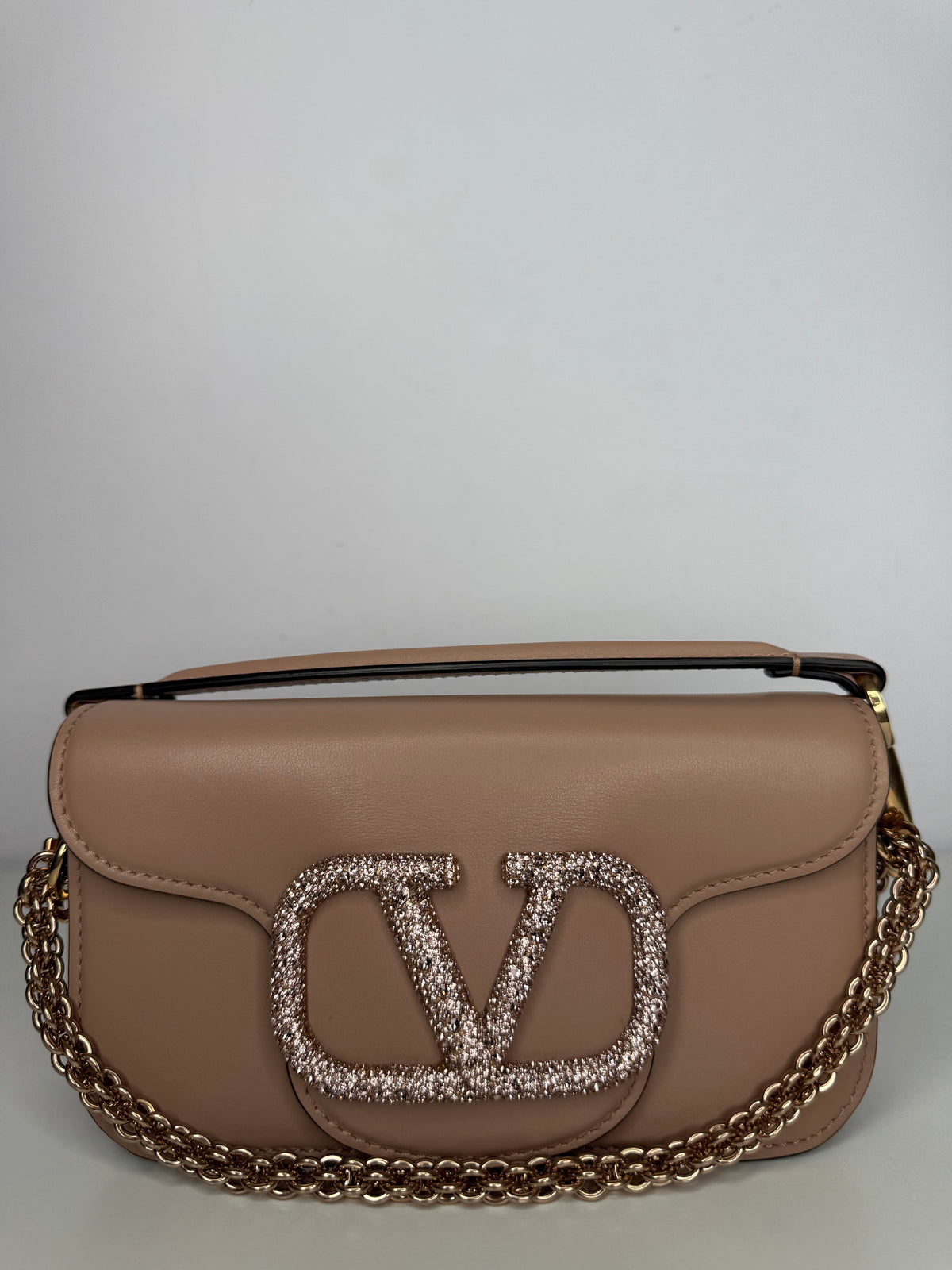 Valentino Garavani Small Loco Beige Jewel Logo bag