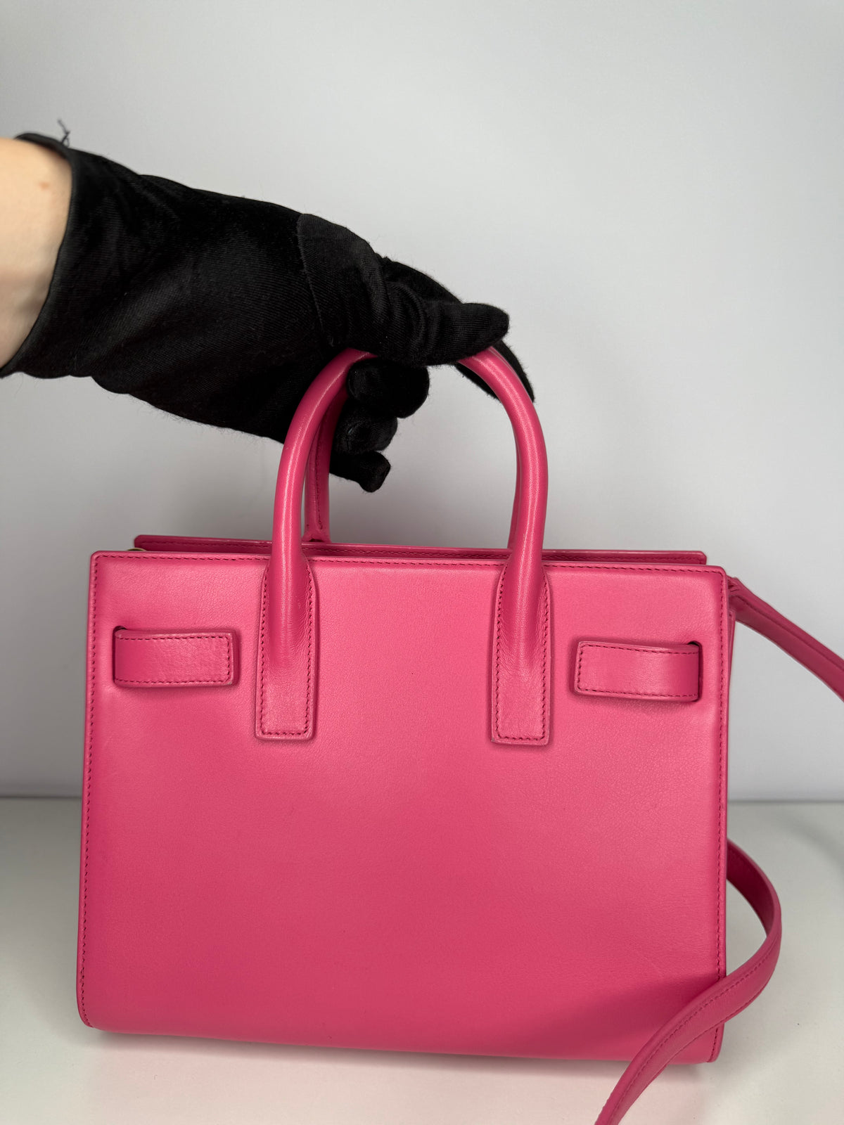 Saint Laurent Nano Sac de Jour Pink Smooth Calfskin Leather