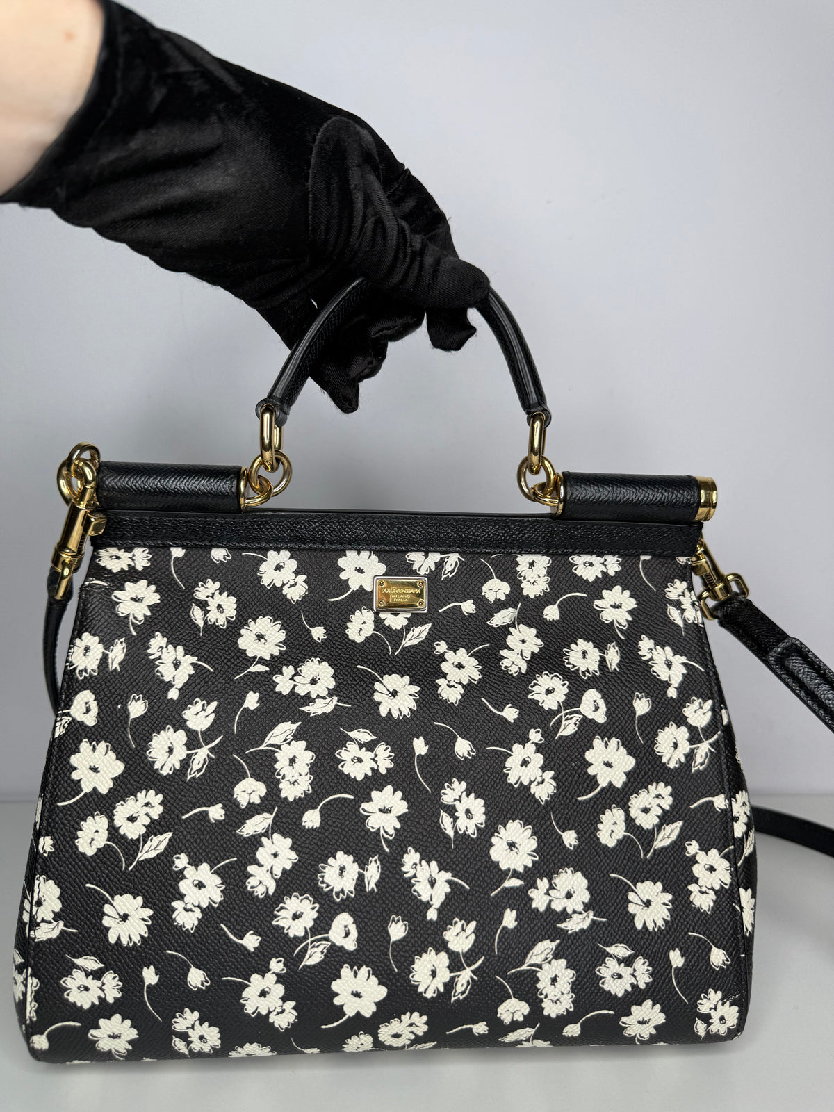 Dolce Gabbana Medium Miss Sicily Floral Printed Bag