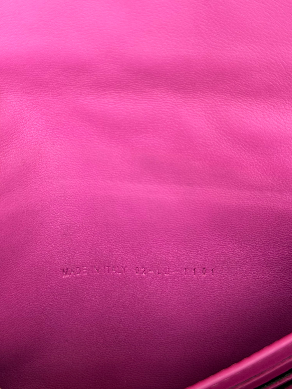Christian Dior Fuchsia Cannage Quilted Lambskin Wallet on Chain Pochette