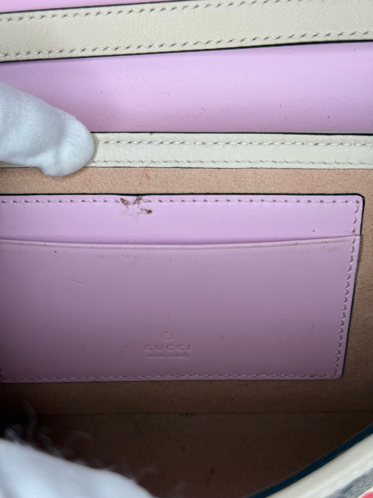 Gucci Mini Les Pommes GG Supreme Padlock Bag