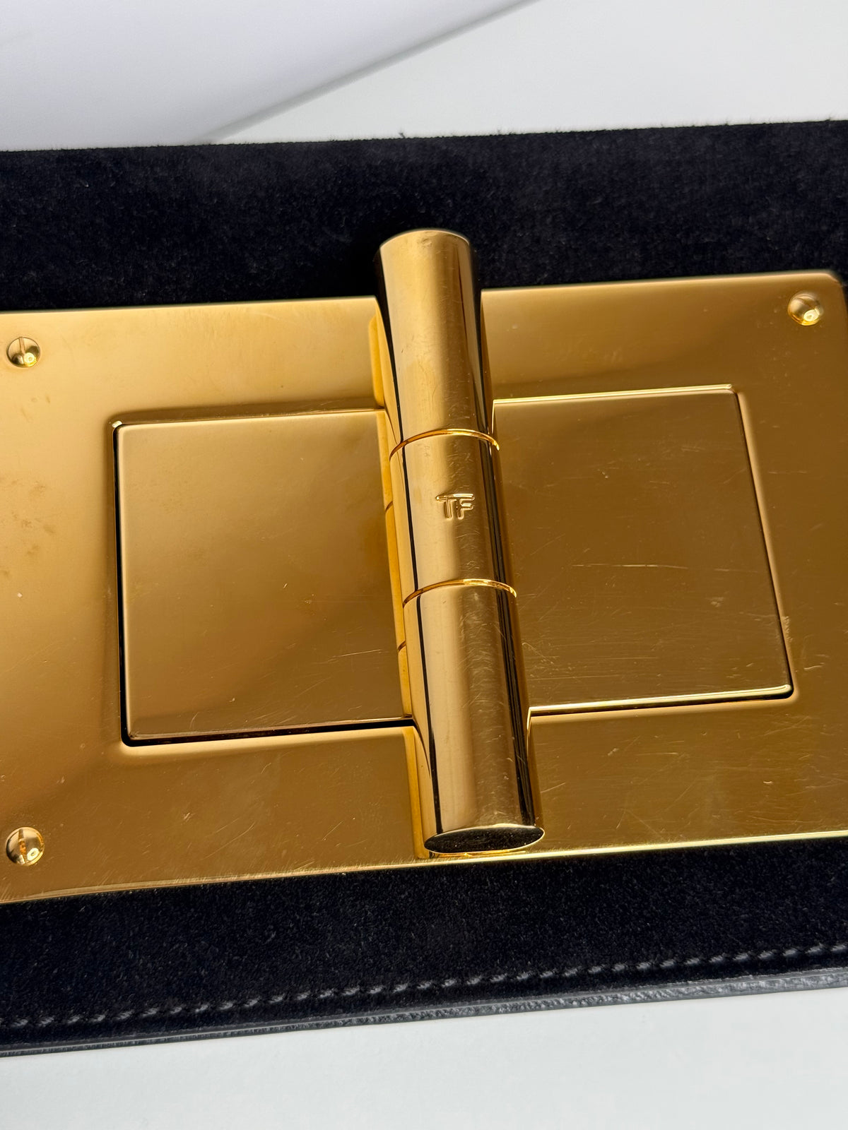 Tom Ford Black Nubuck Leather Natalia Clutch