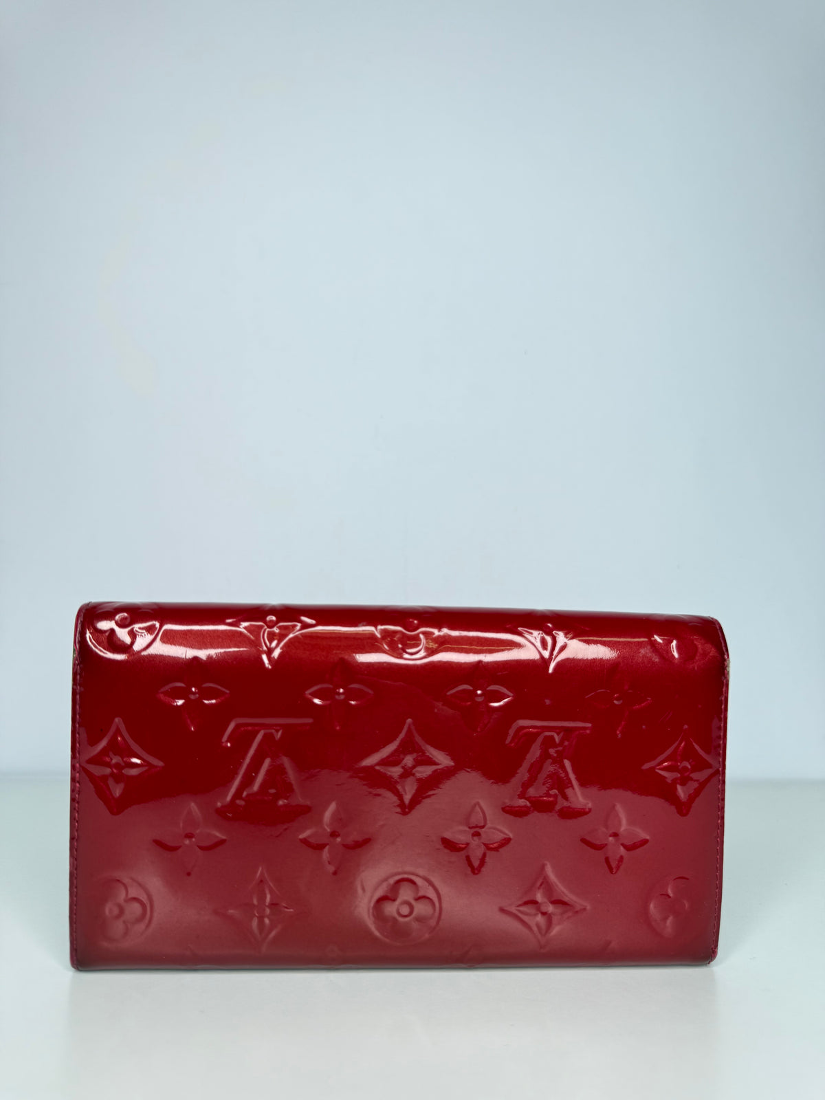 Louis Vuitton Red Monogram Vernis Sarah Wallet