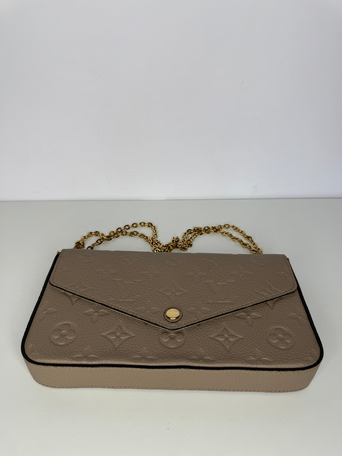 Louis Vuitton Félicie Pochette Monogram Empreinte Leather Tourterelle