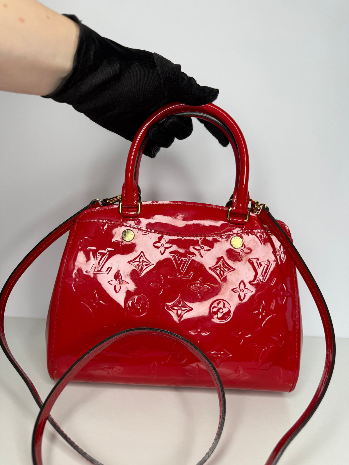 Louis Vuitton Brea PM Red Vernis Handbag