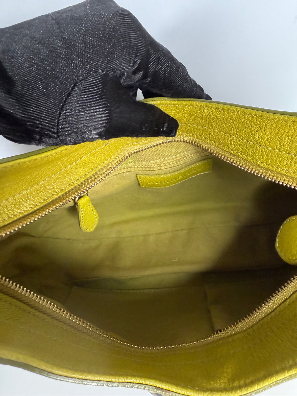 Burberry Beige/Neon Green Haymarket Check Coated Canvas And Leather Hernville Hobo