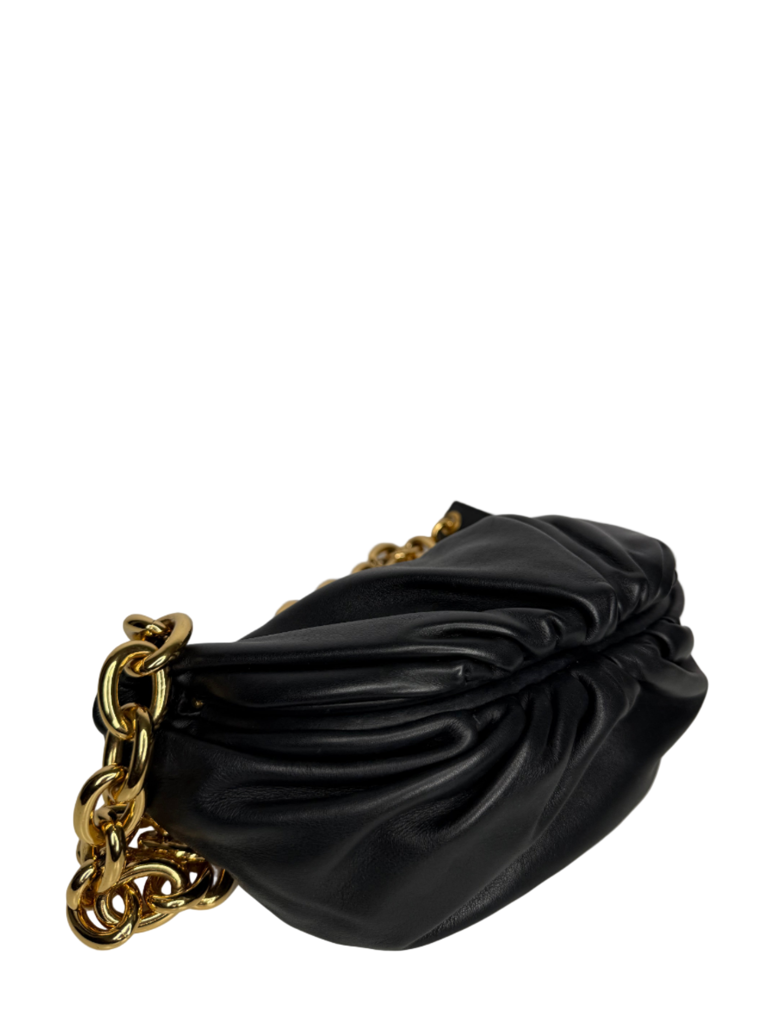 Bottega Veneta Black Nappa Leather The Belt Chain Pouch