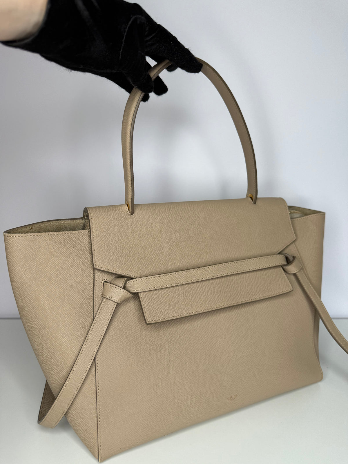 Celine Mini Belt Bag Light Taupe Grained Calfskin Leather