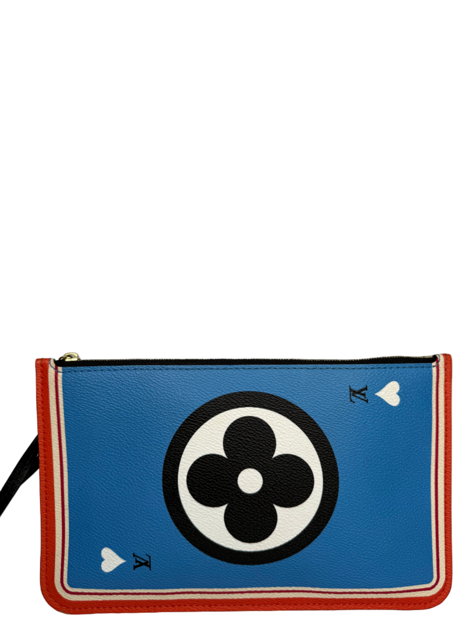 Louis Vuitton Blue/Red Game On Neverfull Pochette