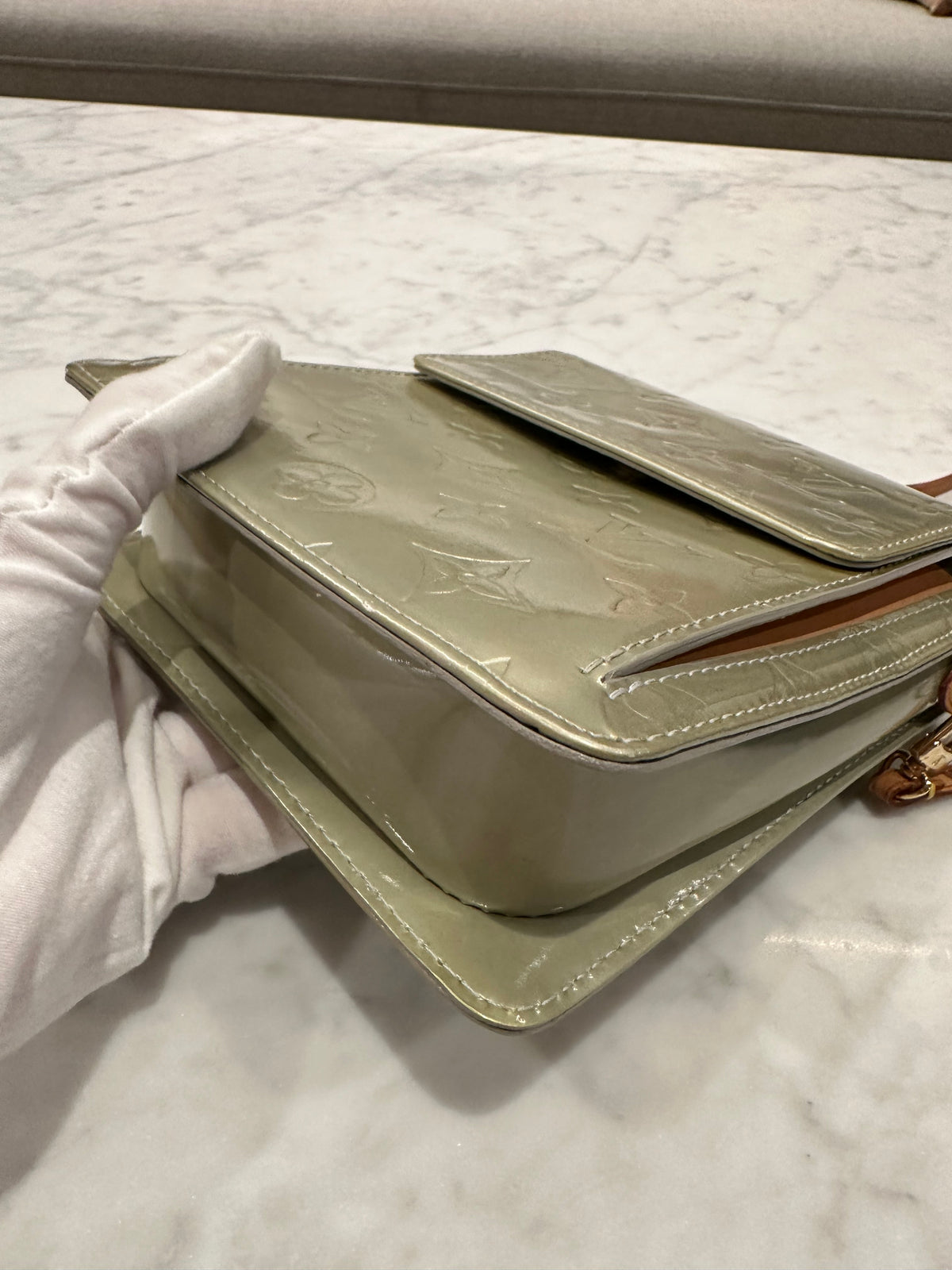 Louis Vuitton Silver Monogram Vernis Mott Bag