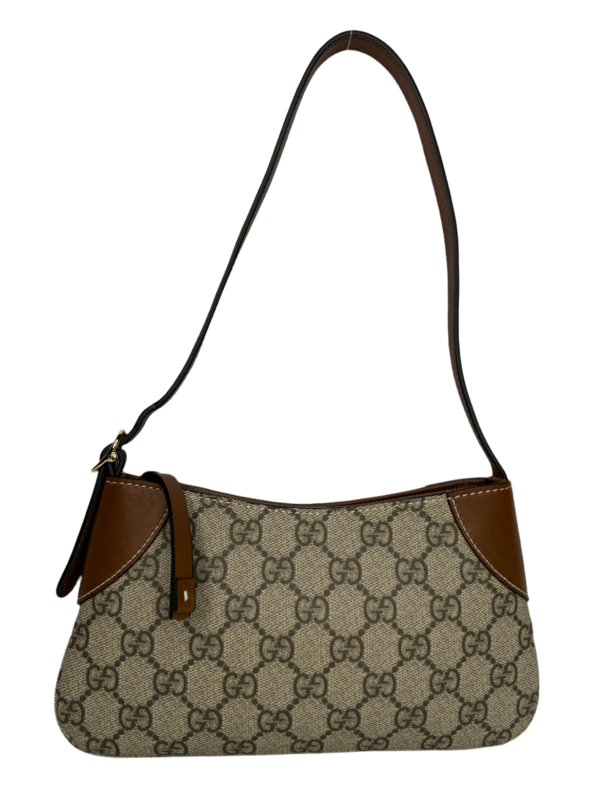 Gucci GG Emblem Beige and Brown Super Mini Pochette