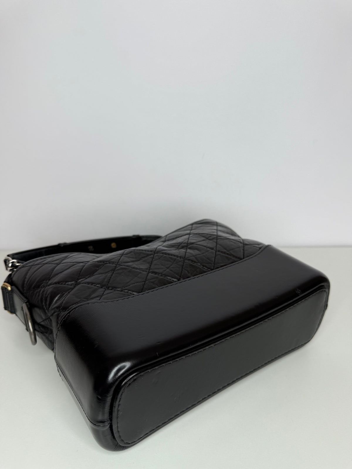 Chanel Black Quilted Aged Leather Gabrielle Hobo Bag