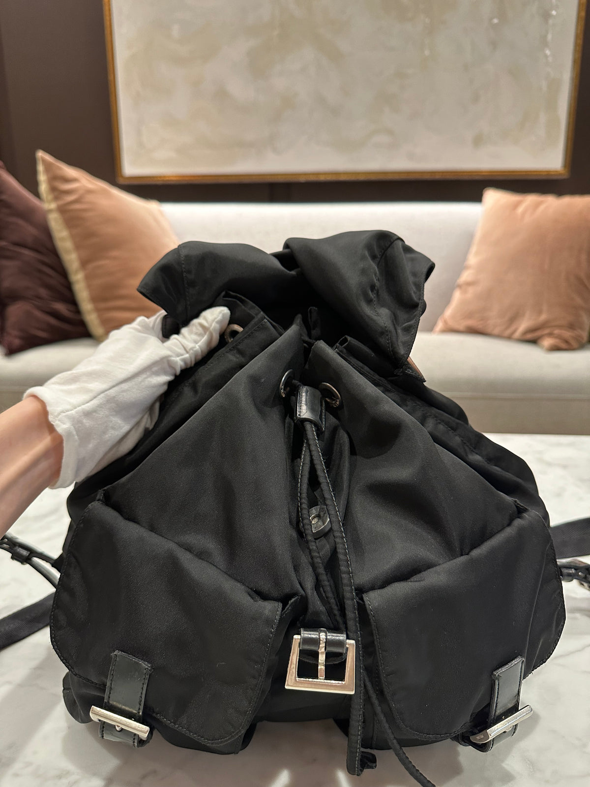 Prada Black Nylon Backpack