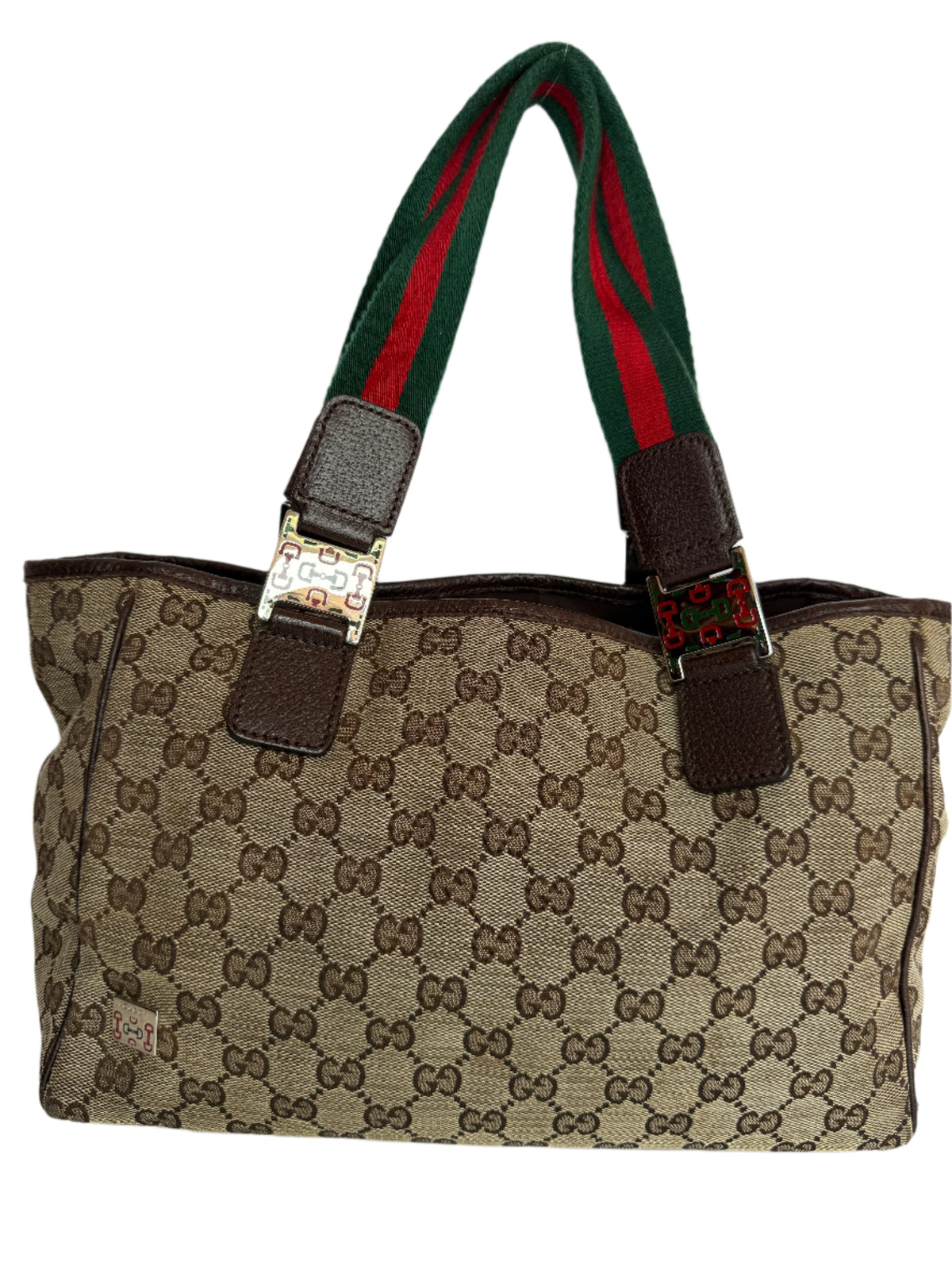 Gucci GG Monogram Pop Tote Web Sherry Line