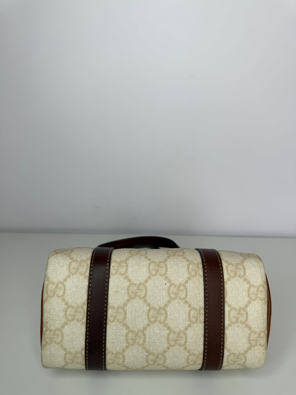Gucci White GG Coated Canvas Mini Joy Boston Bag